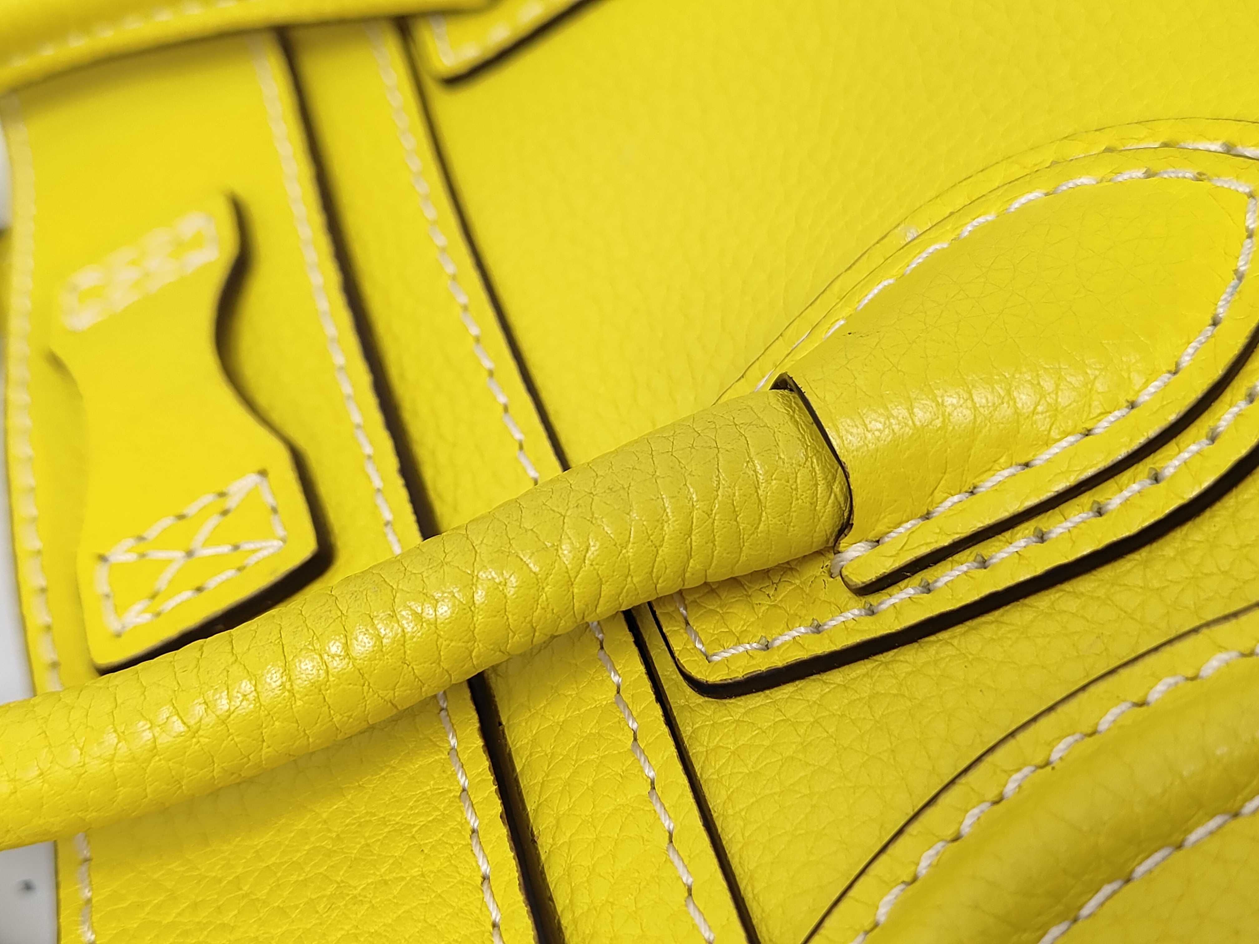 Luggage Nano Shopper Leather 2-Way Shoulder/Handbag, Yellow Handbag — view 6