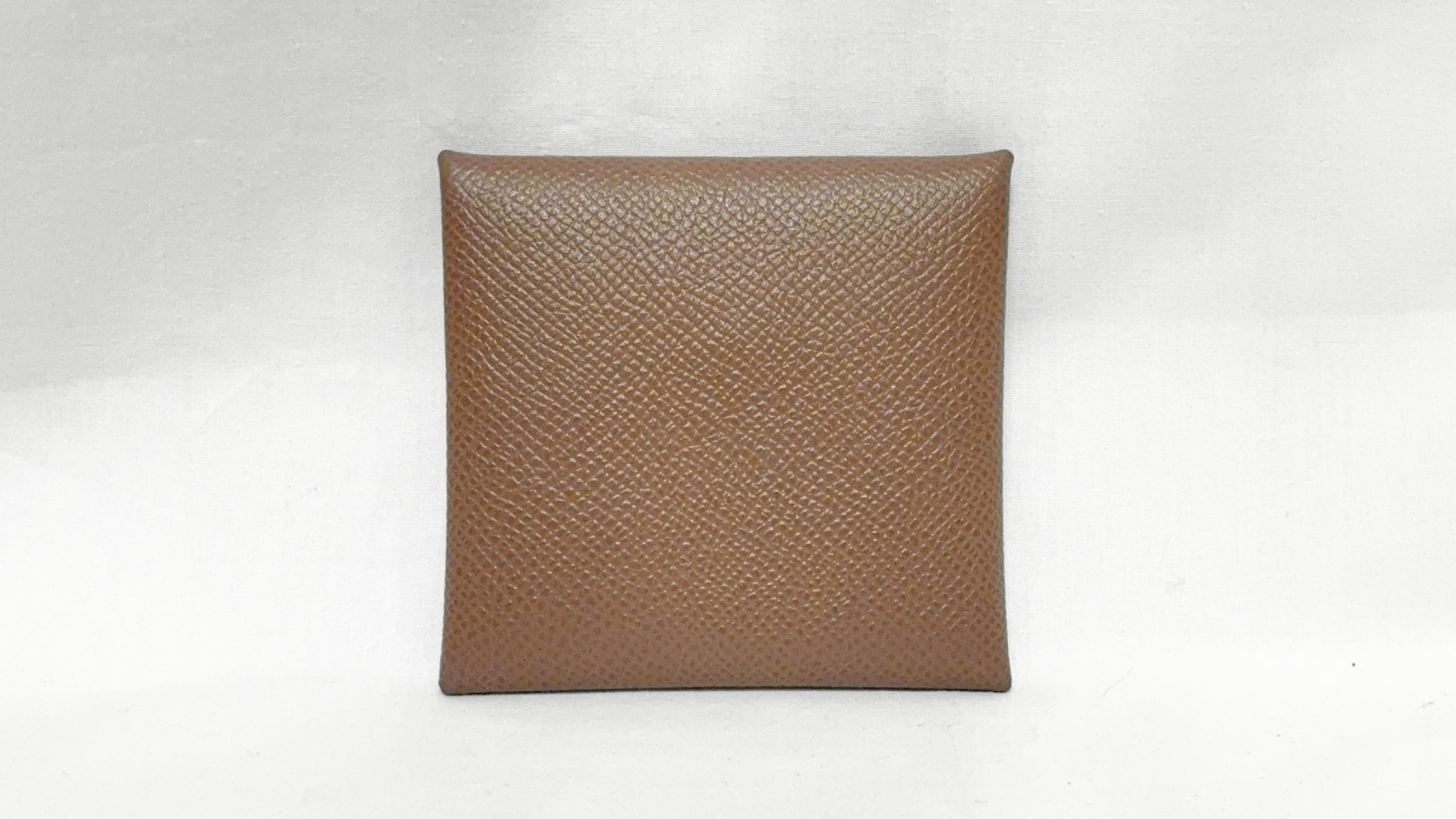 Bastia Veau Epsom Coin Case Etoupe C Stamp Coin Case — view 2