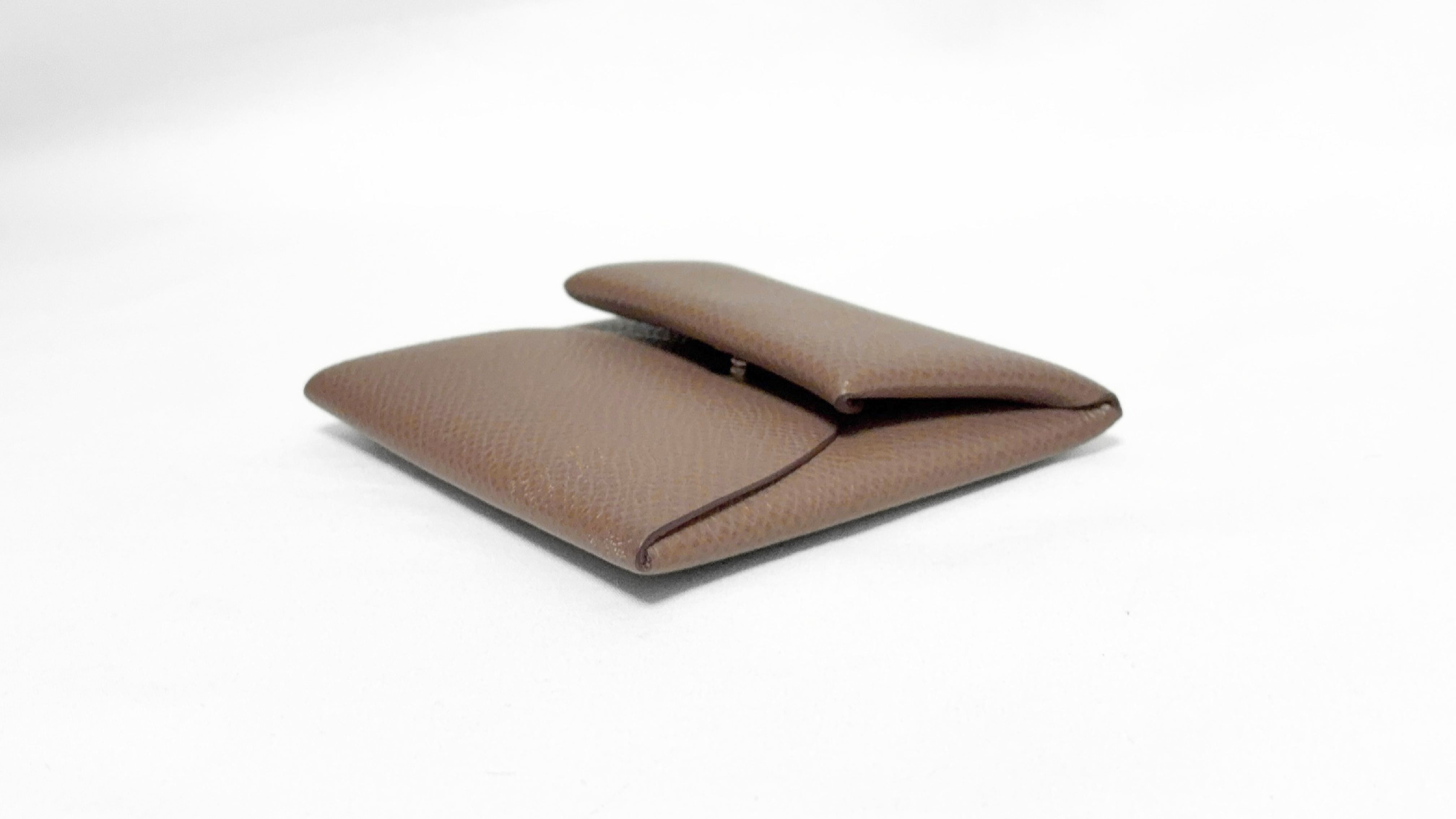 Bastia Veau Epsom Coin Case Etoupe C Stamp Coin Case — view 3