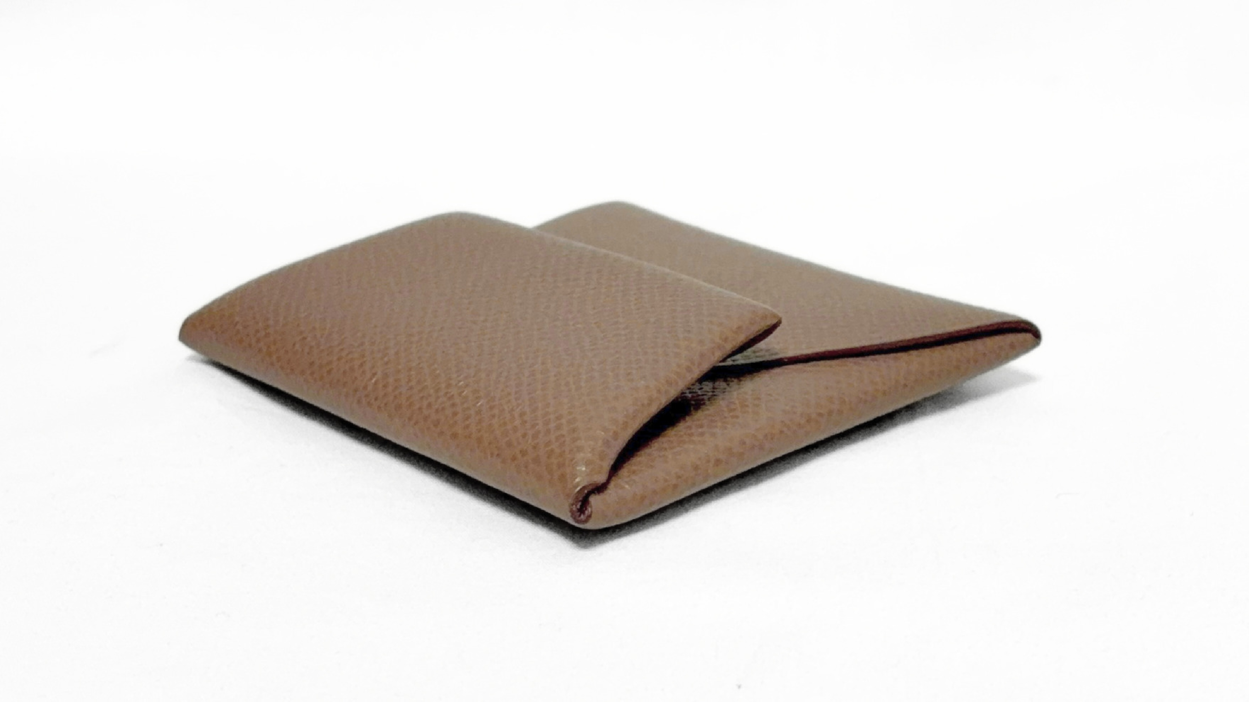 Bastia Veau Epsom Coin Case Etoupe C Stamp Coin Case — view 4