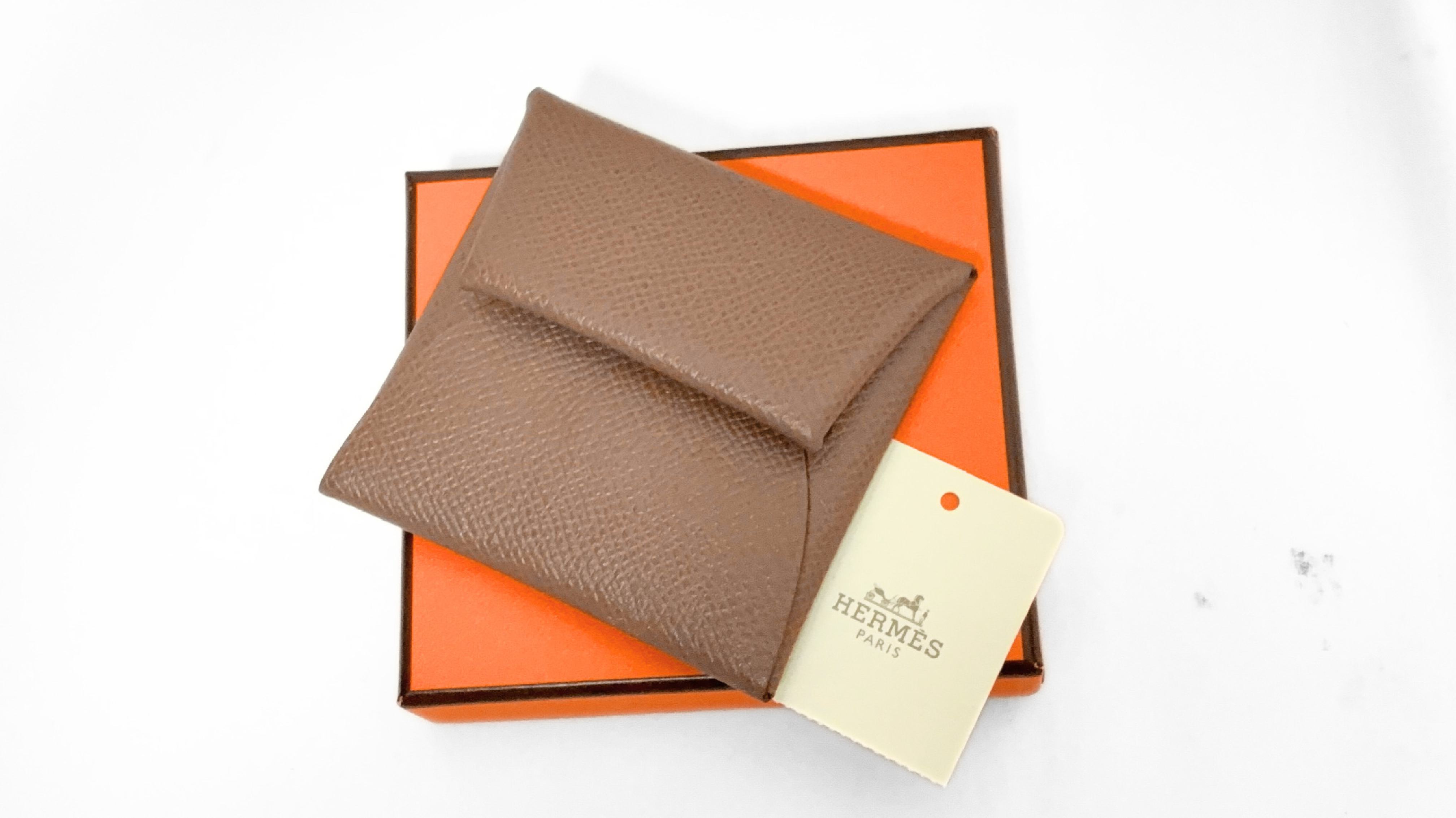 Bastia Veau Epsom Coin Case Etoupe C Stamp Coin Case — view 7