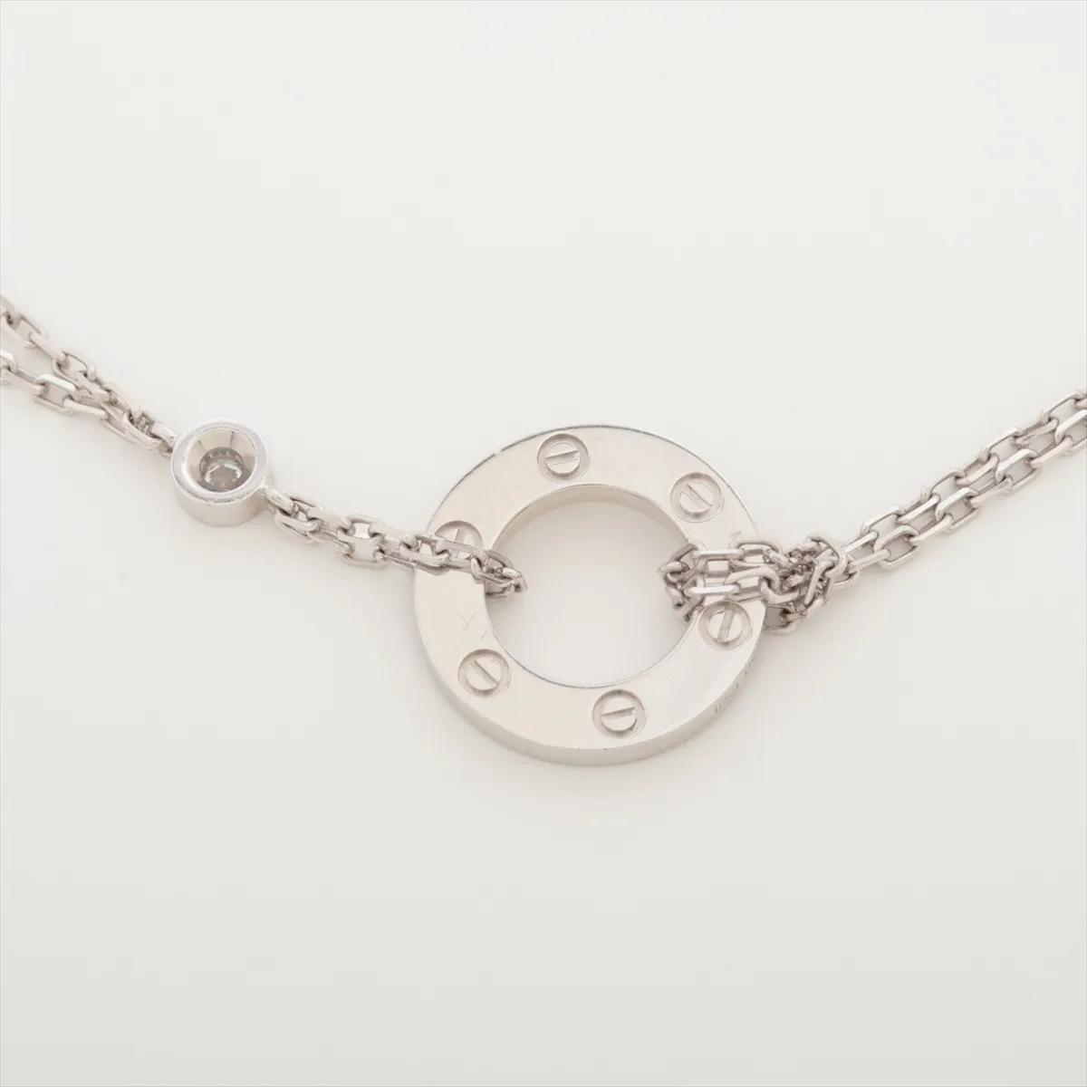 Love Circle 2P Diamond Bracelet 750(WG) 4.6g FCD211 Damage — view 3