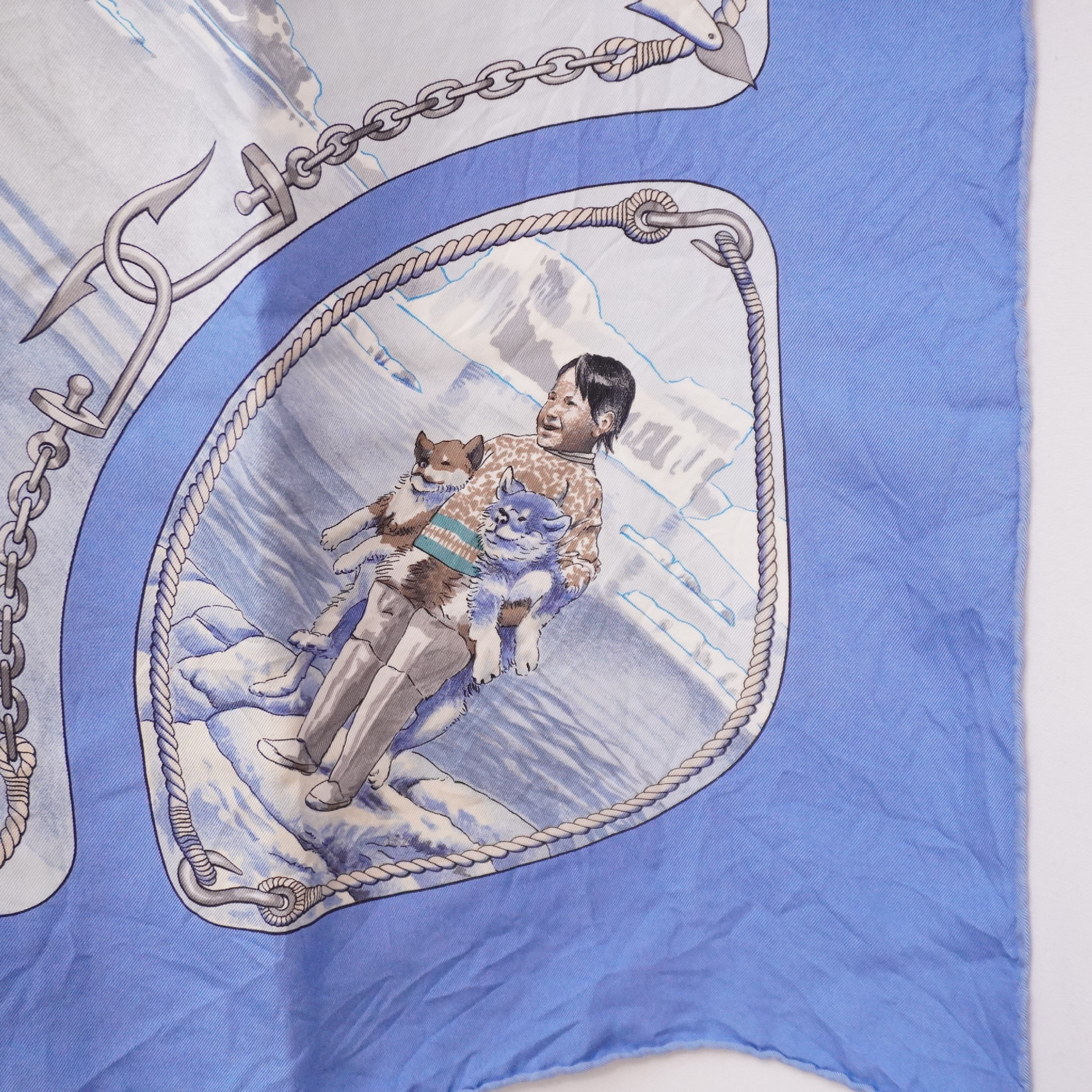 【Hermes Carre 90 GRONLAND Greenland Silk Large Scarf Other Accessories — view 3