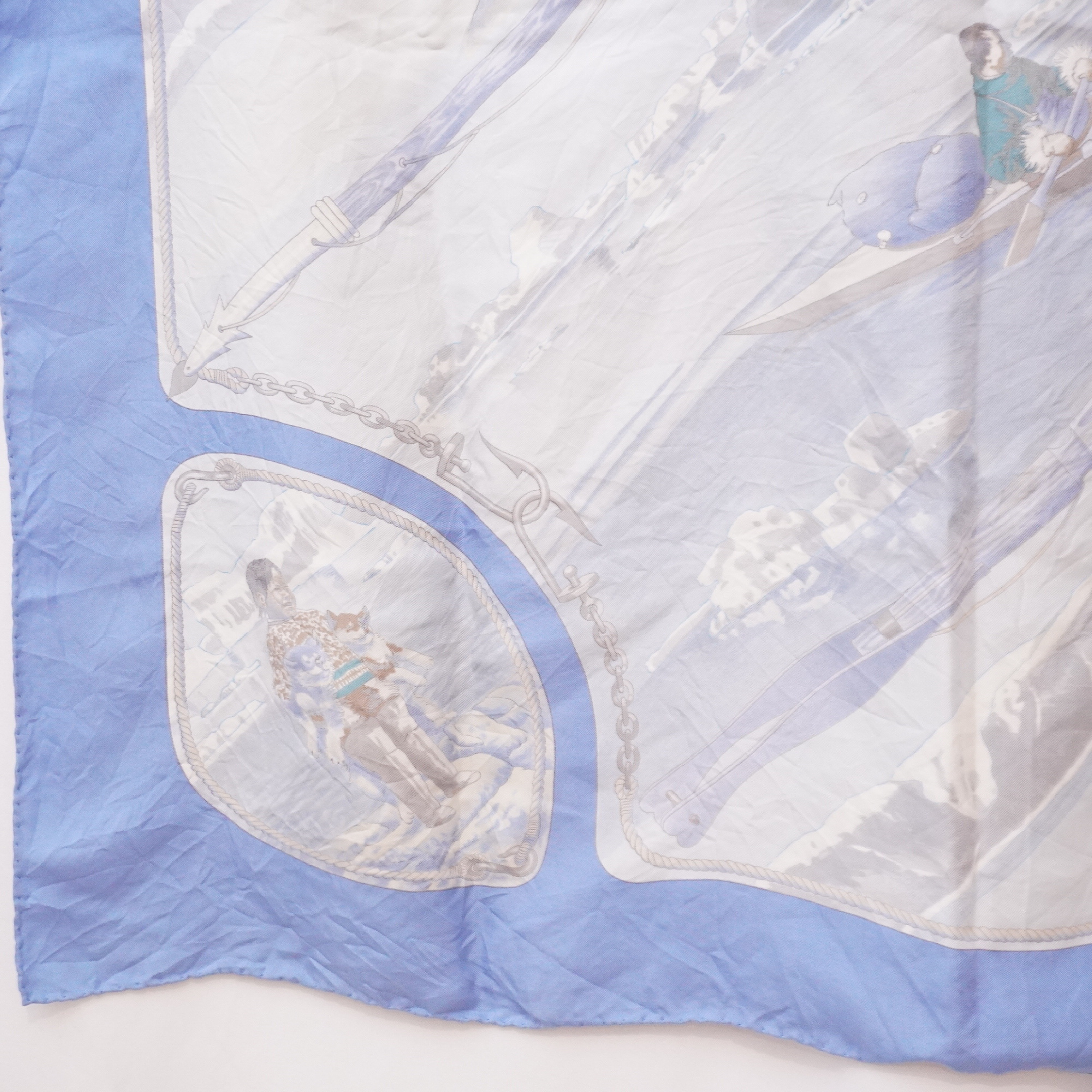 【Hermes Carre 90 GRONLAND Greenland Silk Large Scarf Other Accessories — view 8