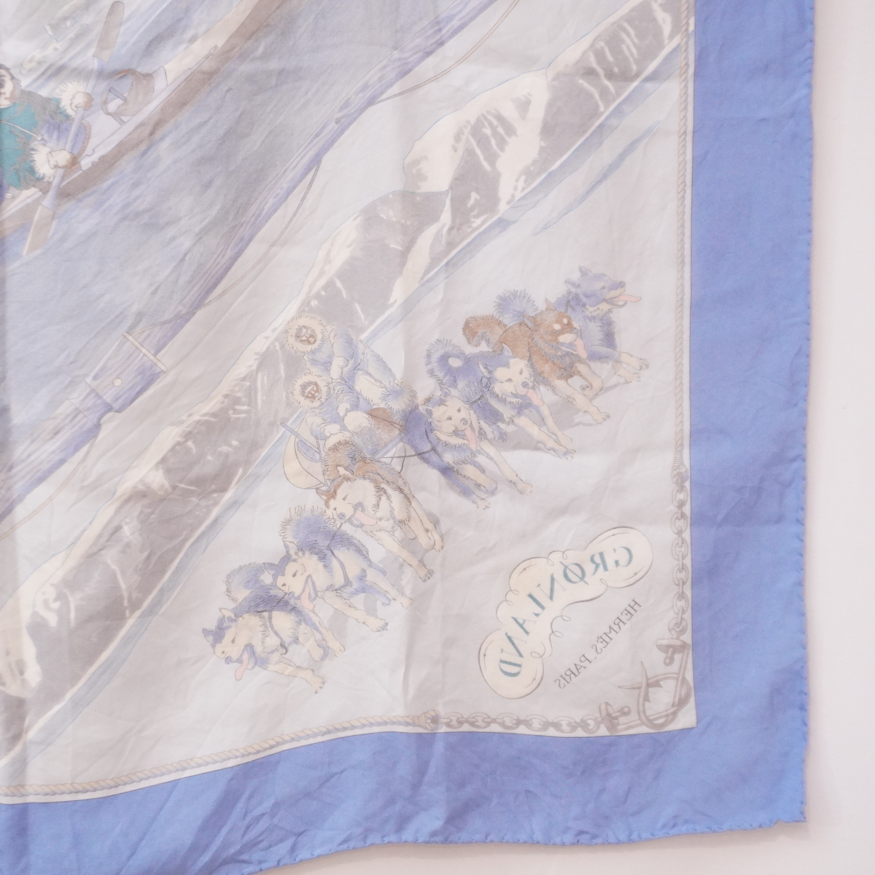 【Hermes Carre 90 GRONLAND Greenland Silk Large Scarf Other Accessories — view 9