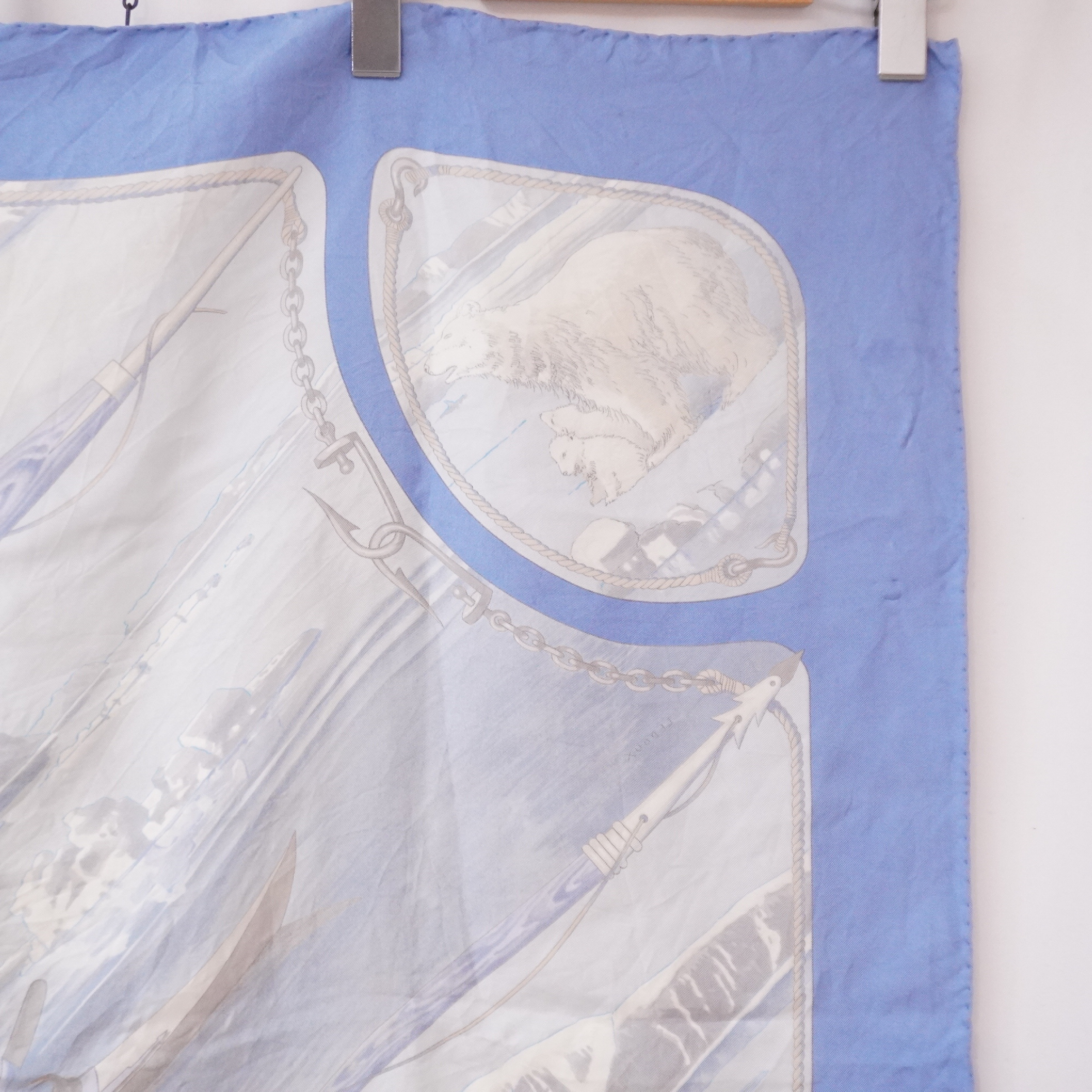 【Hermes Carre 90 GRONLAND Greenland Silk Large Scarf Other Accessories — view 10