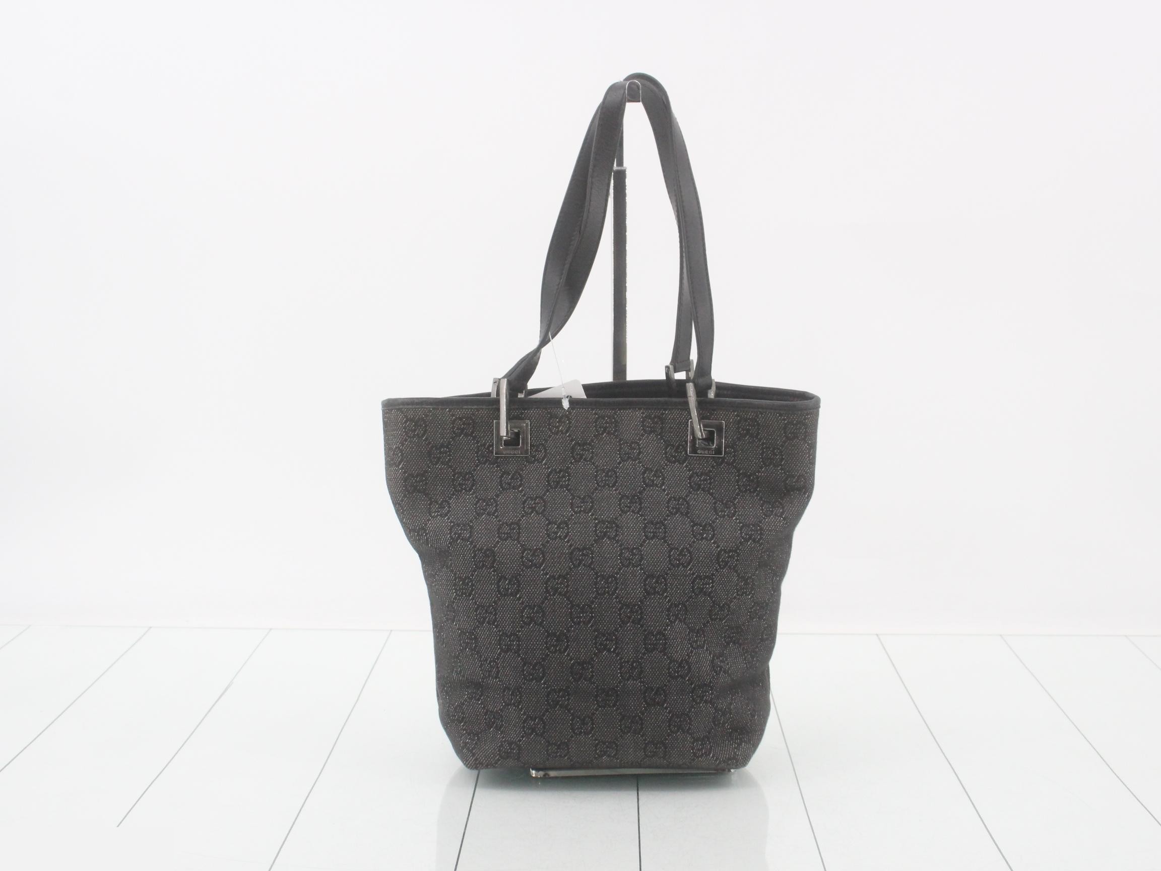 GG Canvas Tote Bag, Black — view 2