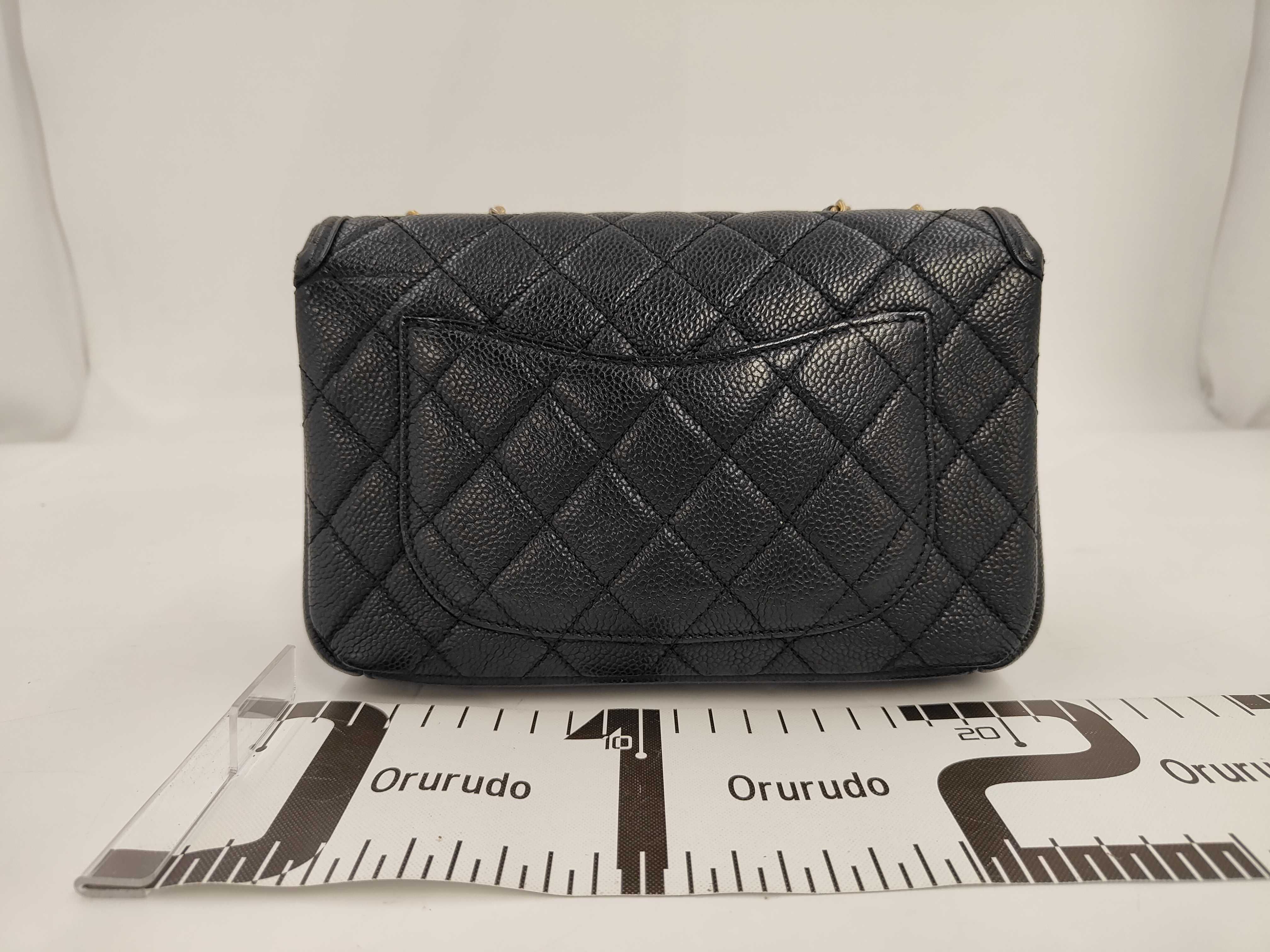Caviar Skin Black CC Filigree Shoulder Bag — view 2