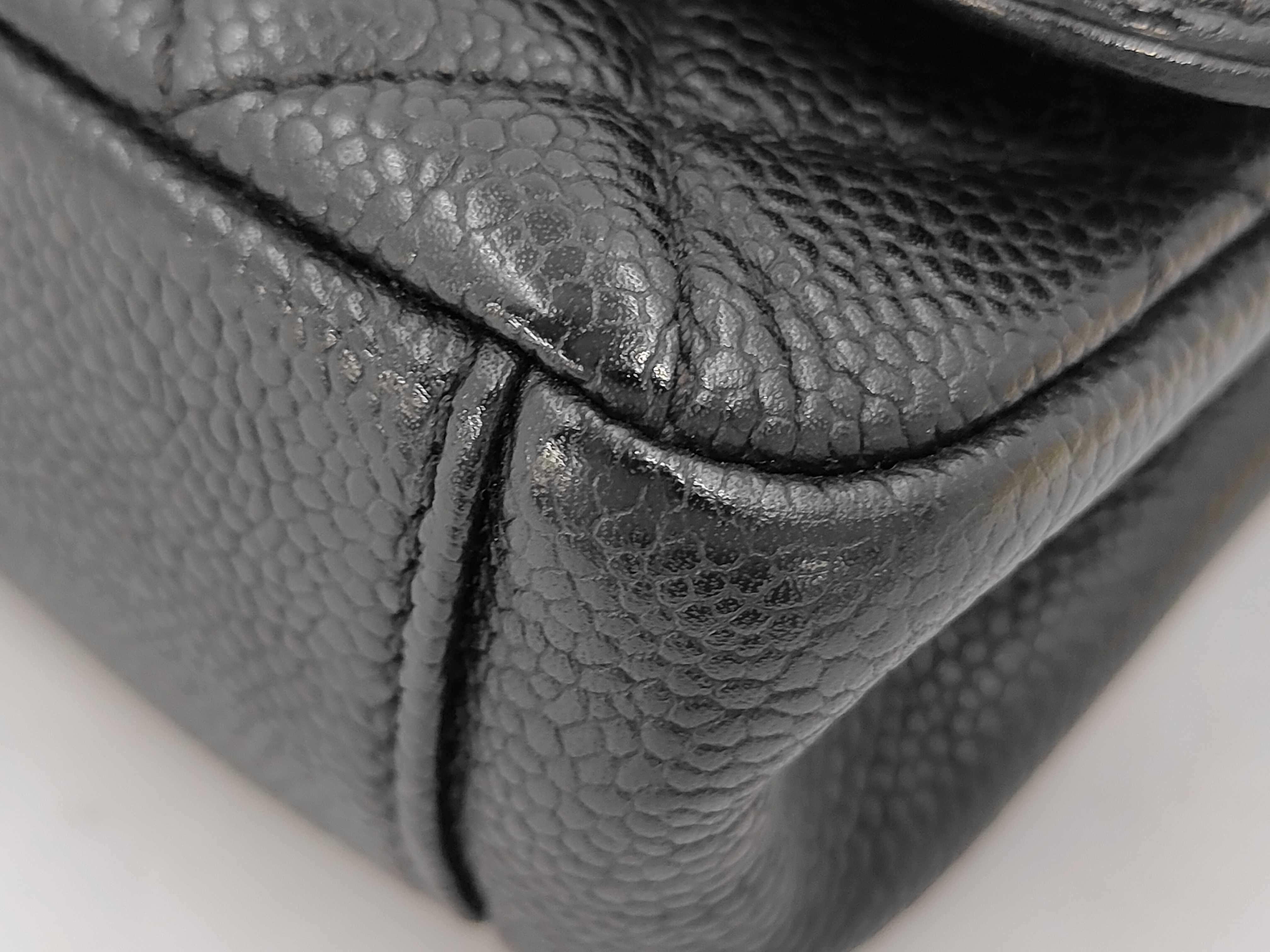 Caviar Skin Black CC Filigree Shoulder Bag — view 7