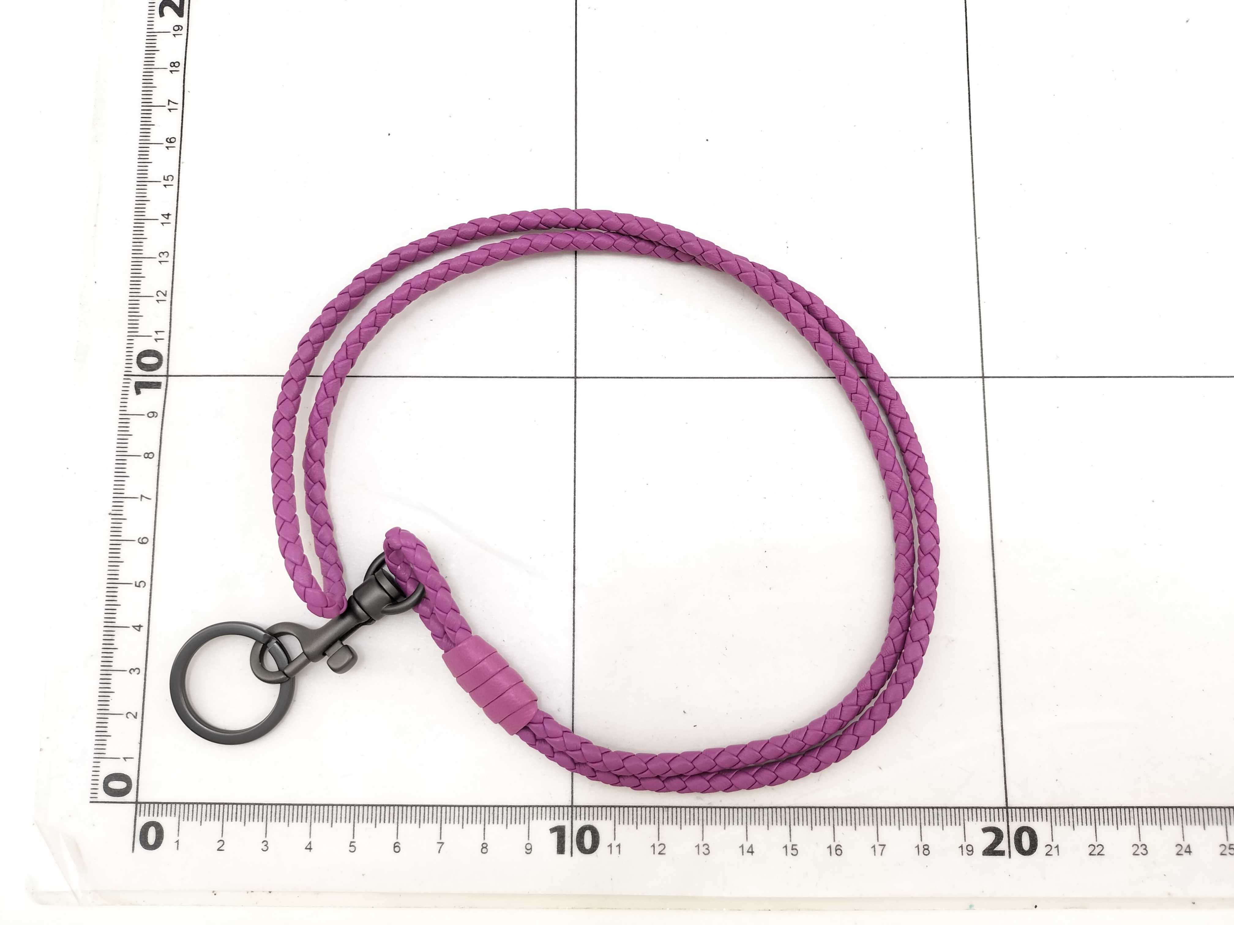 Leather Intrecciato Keyring Strap — view 2