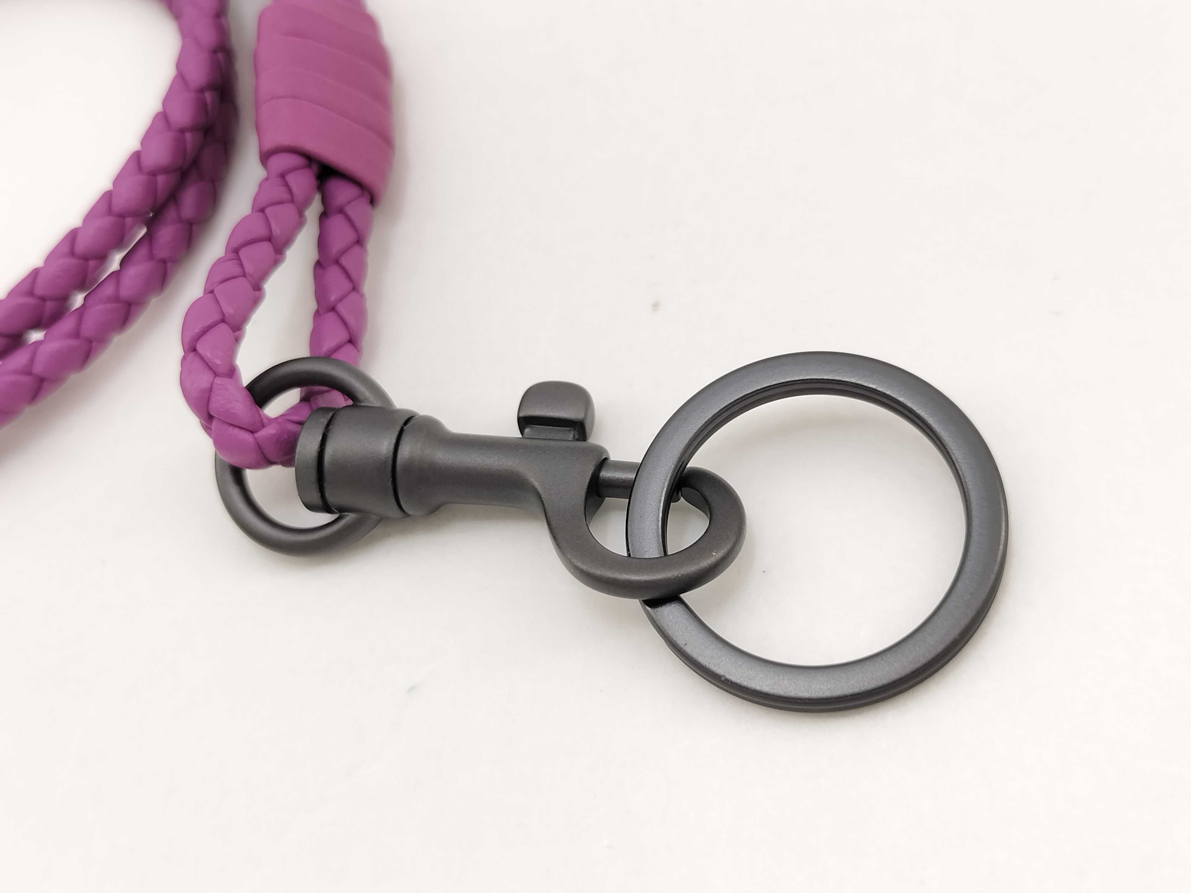 Leather Intrecciato Keyring Strap — view 6