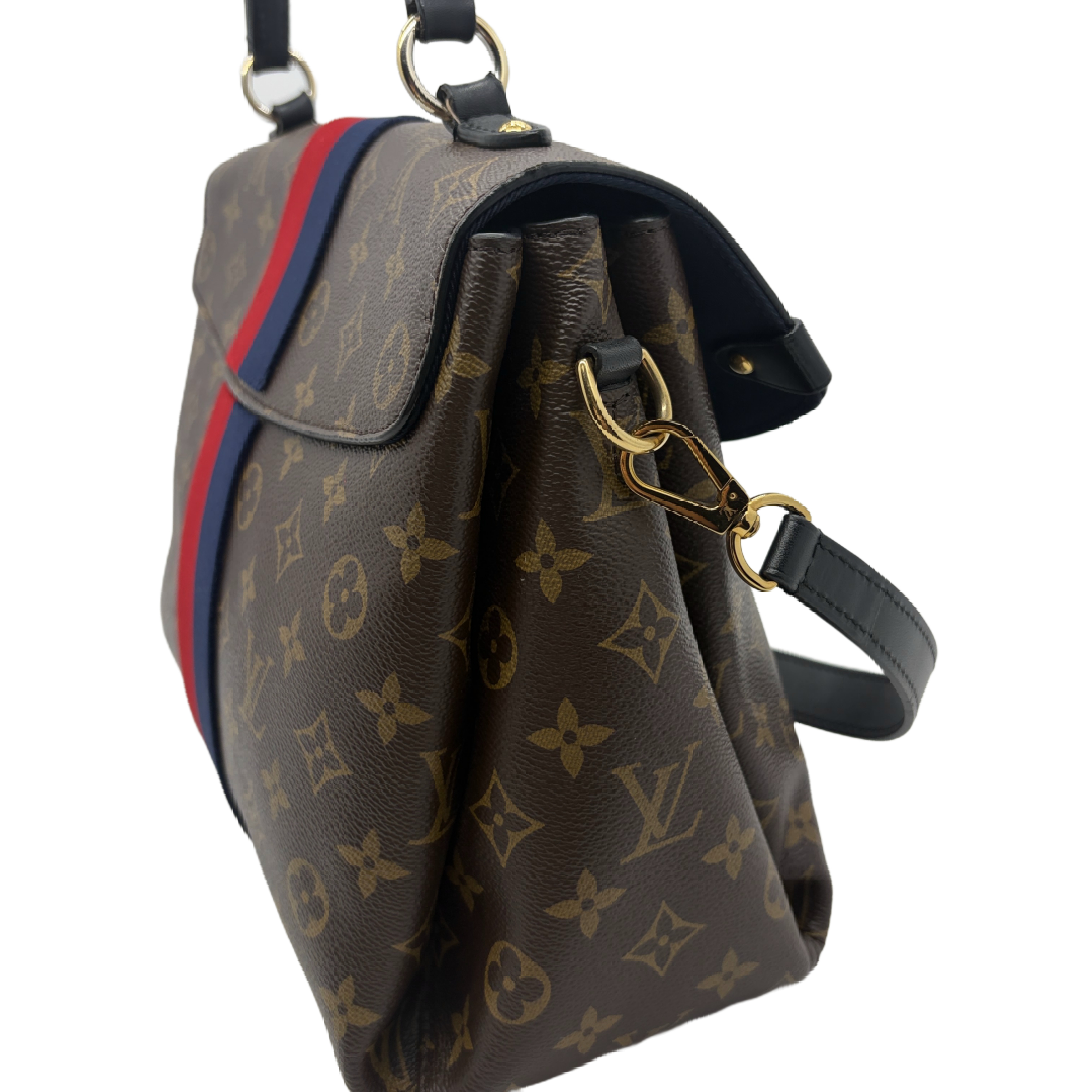 Georges BB Monogram Marine Cerise 2-Way Handbag — view 3