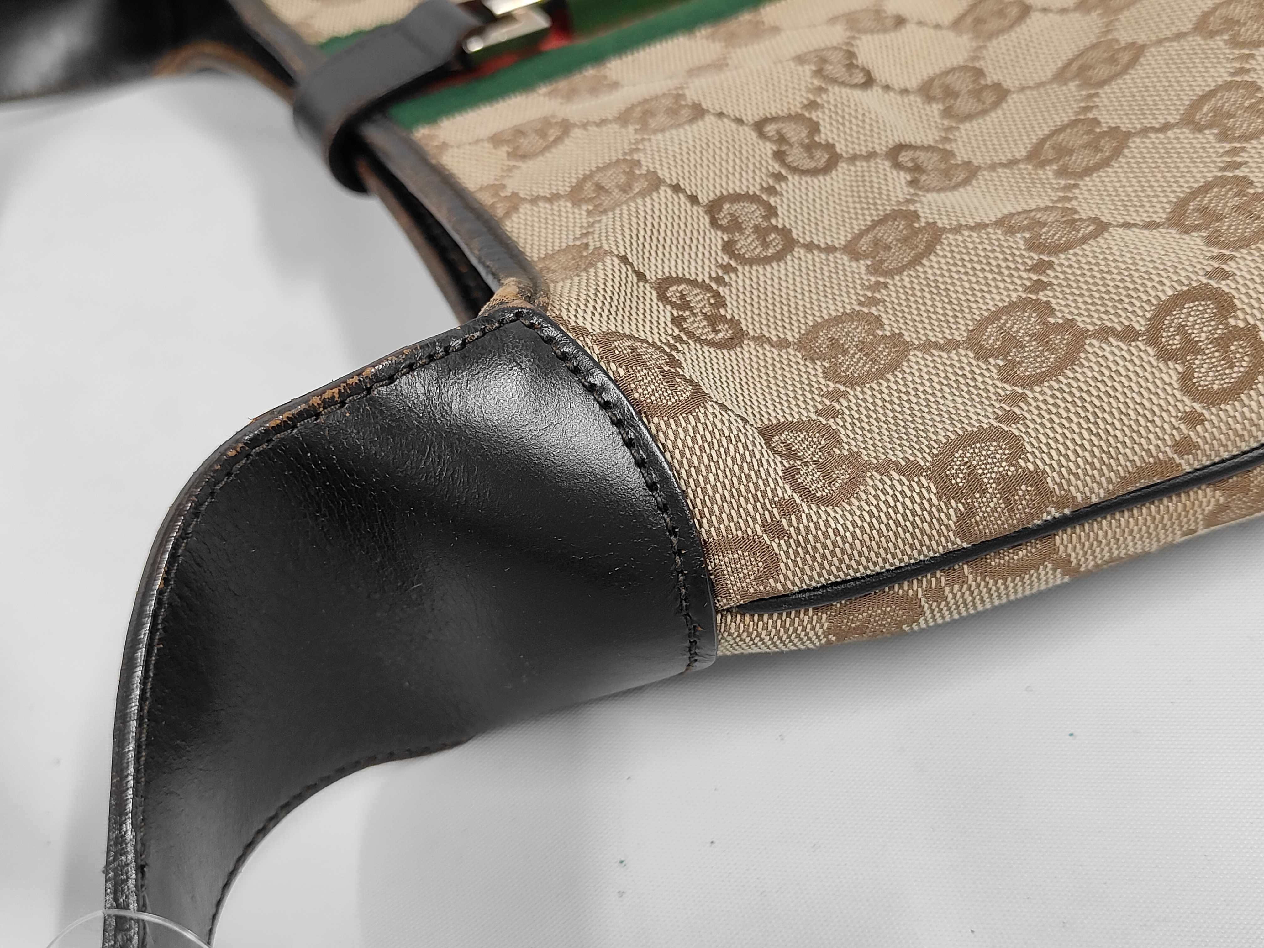 GG Canvas x Leather Jackie Sherry Shoulder Bag — view 6