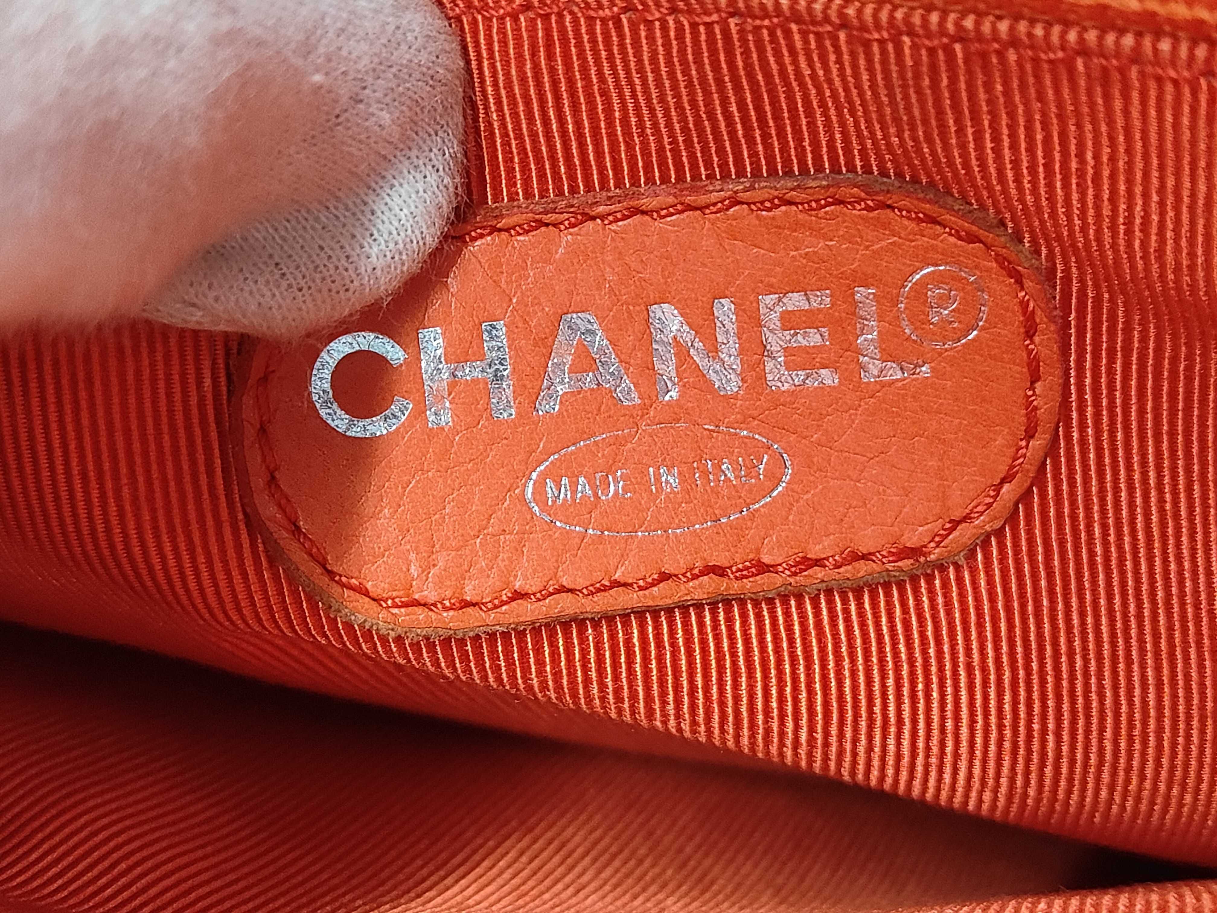 logo caviar orange tote bag — view 11