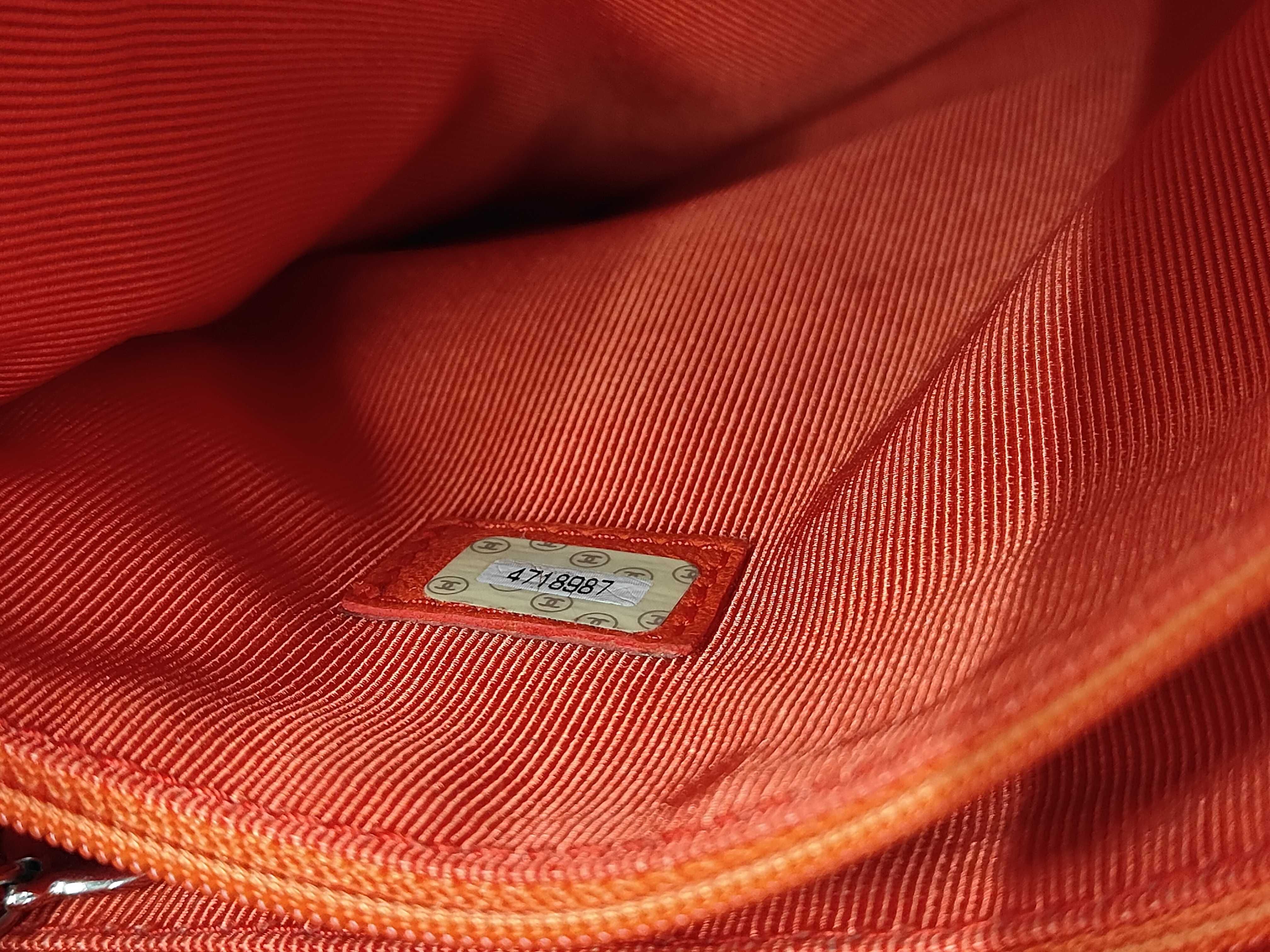 logo caviar orange tote bag — view 12