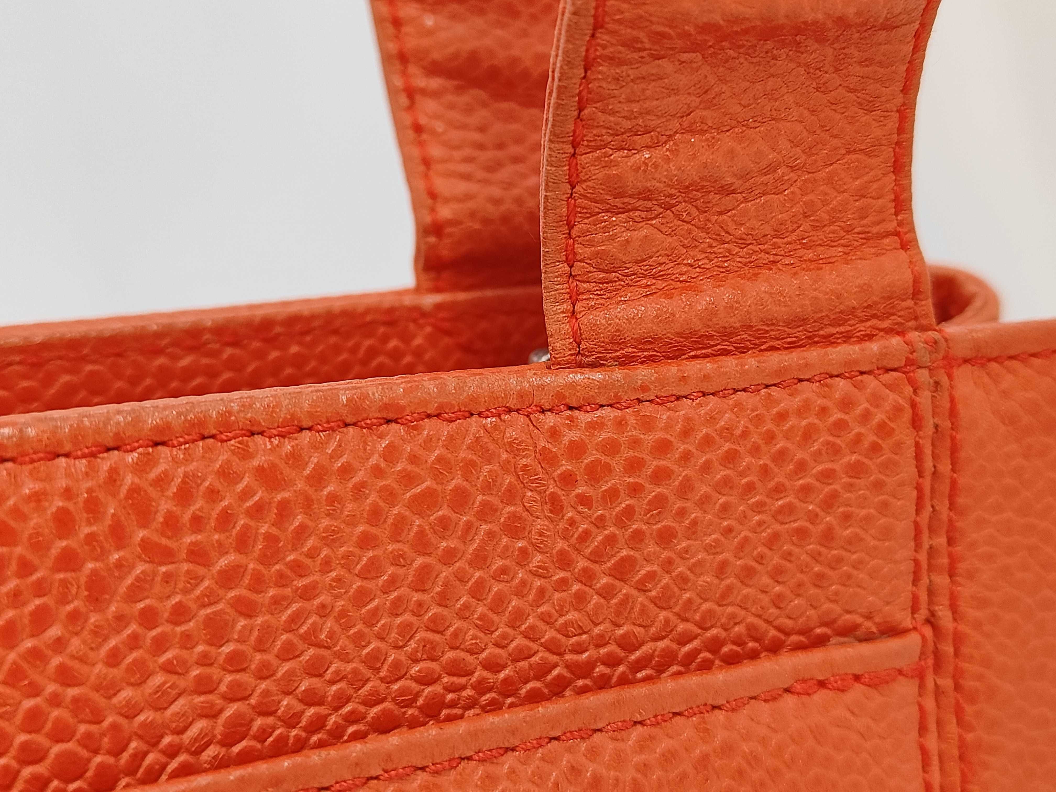 logo caviar orange tote bag — view 3