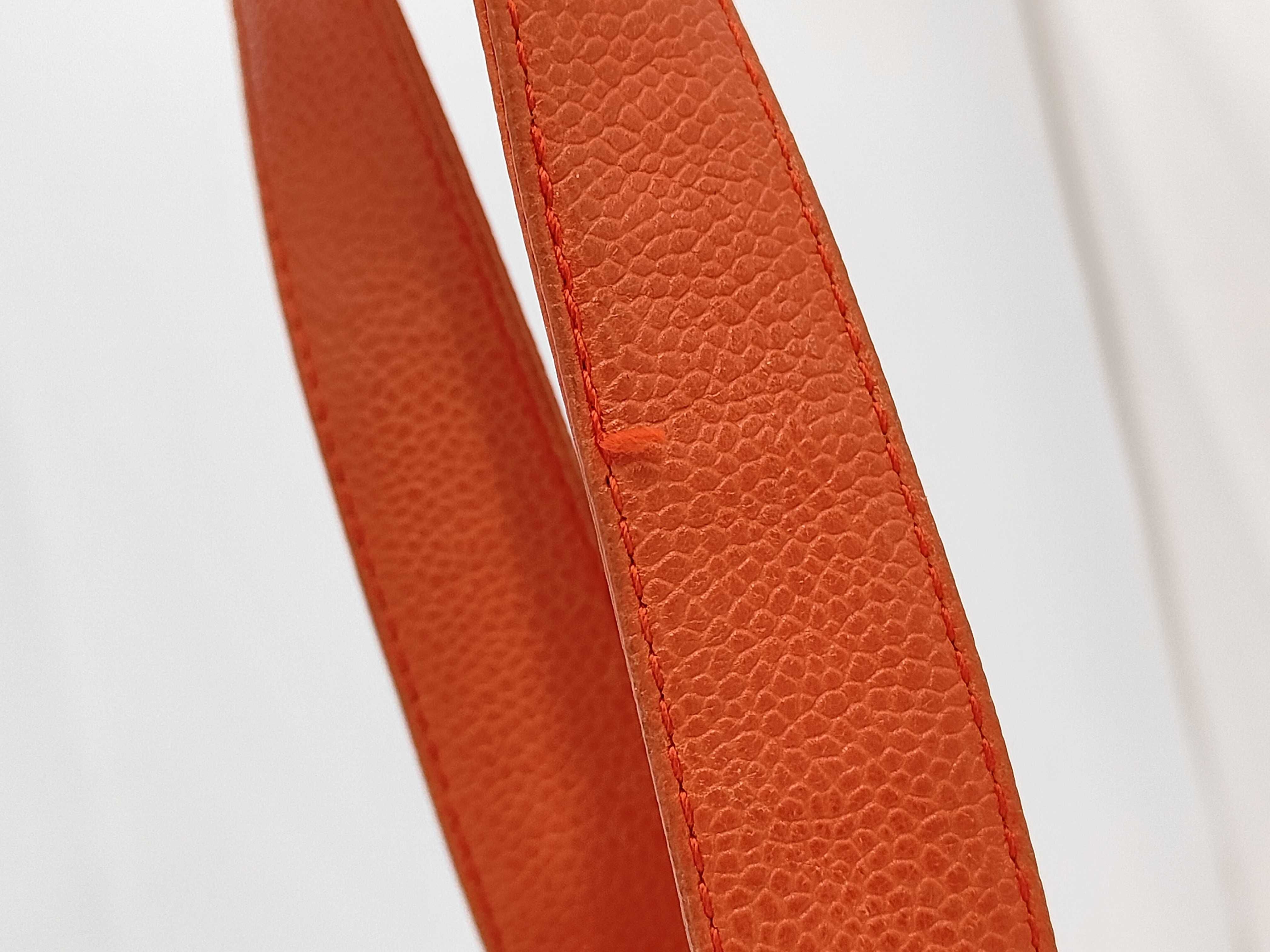 logo caviar orange tote bag — view 5