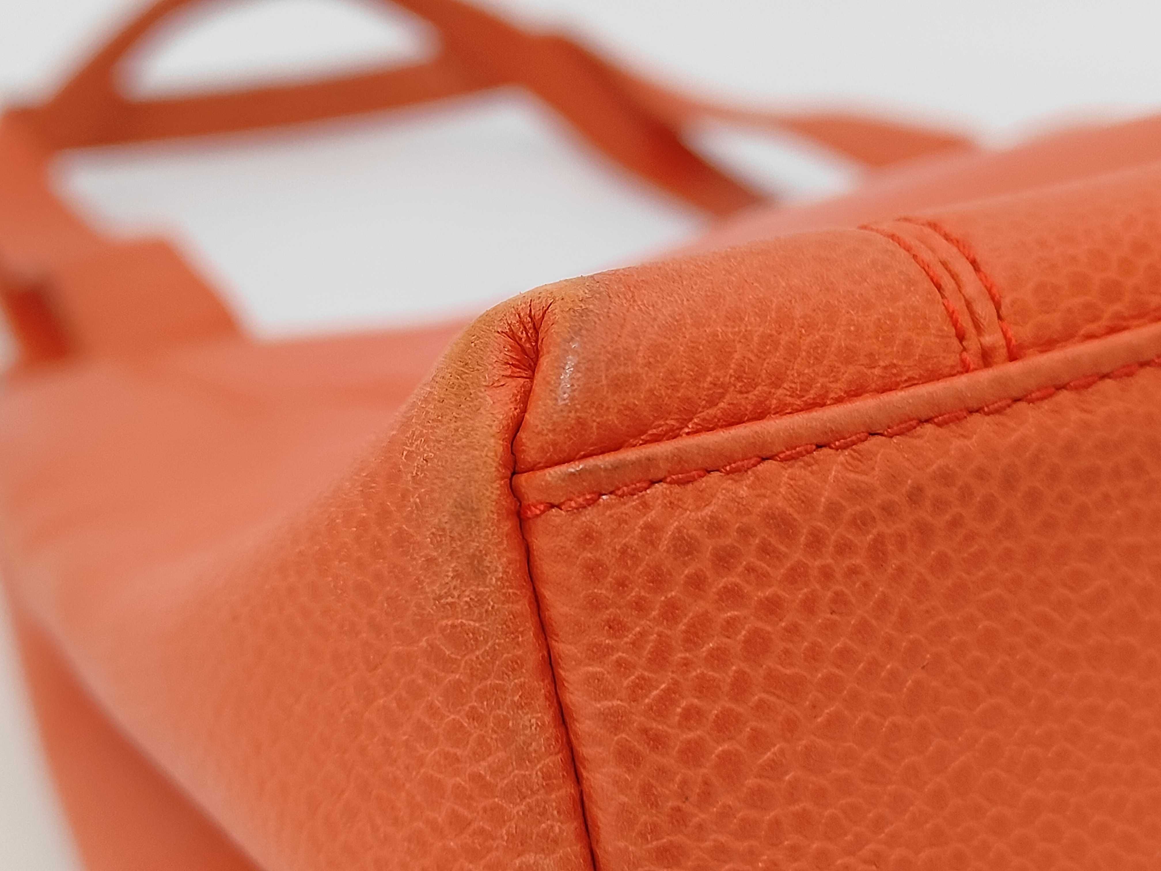 logo caviar orange tote bag — view 8