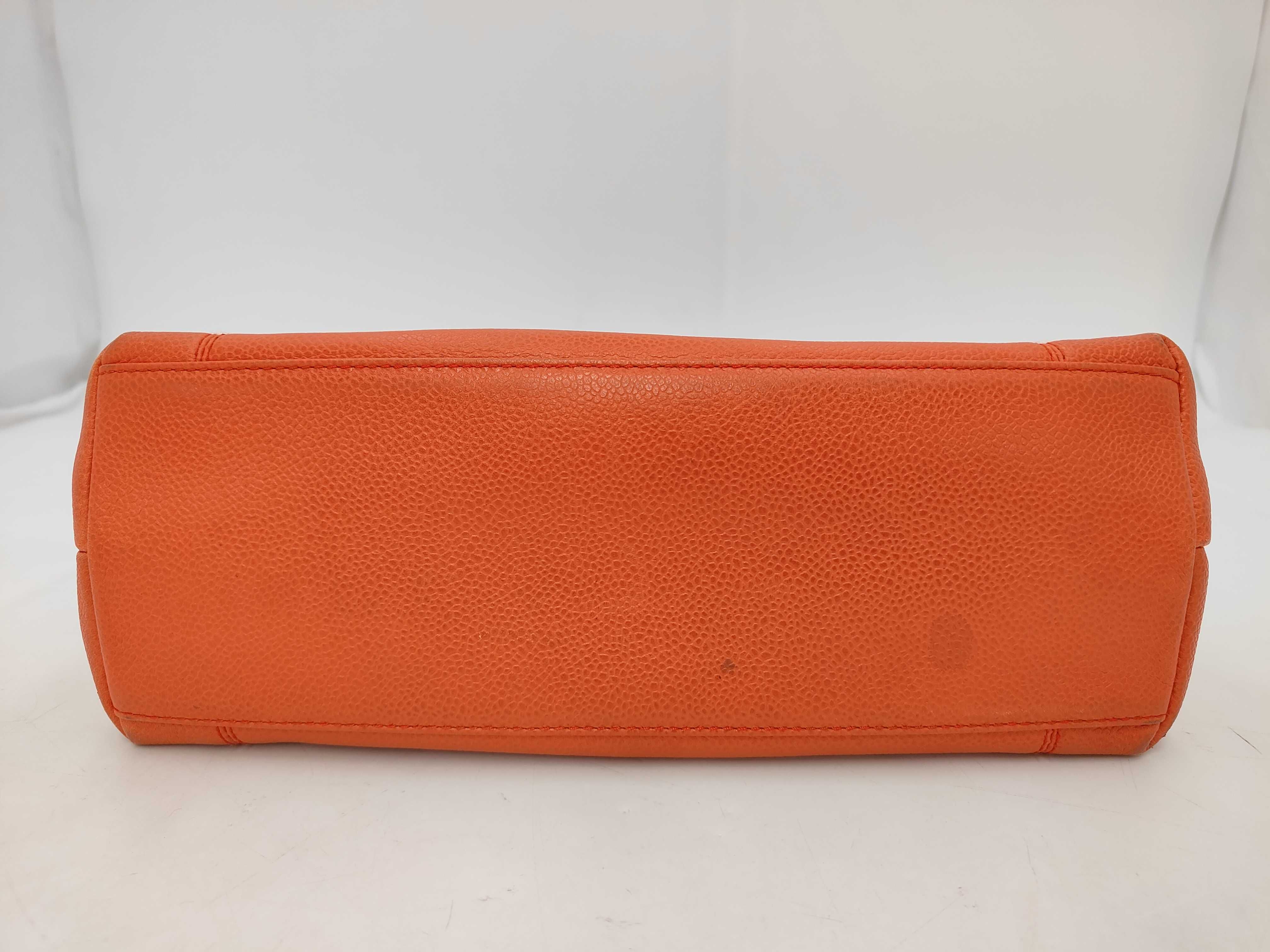 logo caviar orange tote bag — view 9