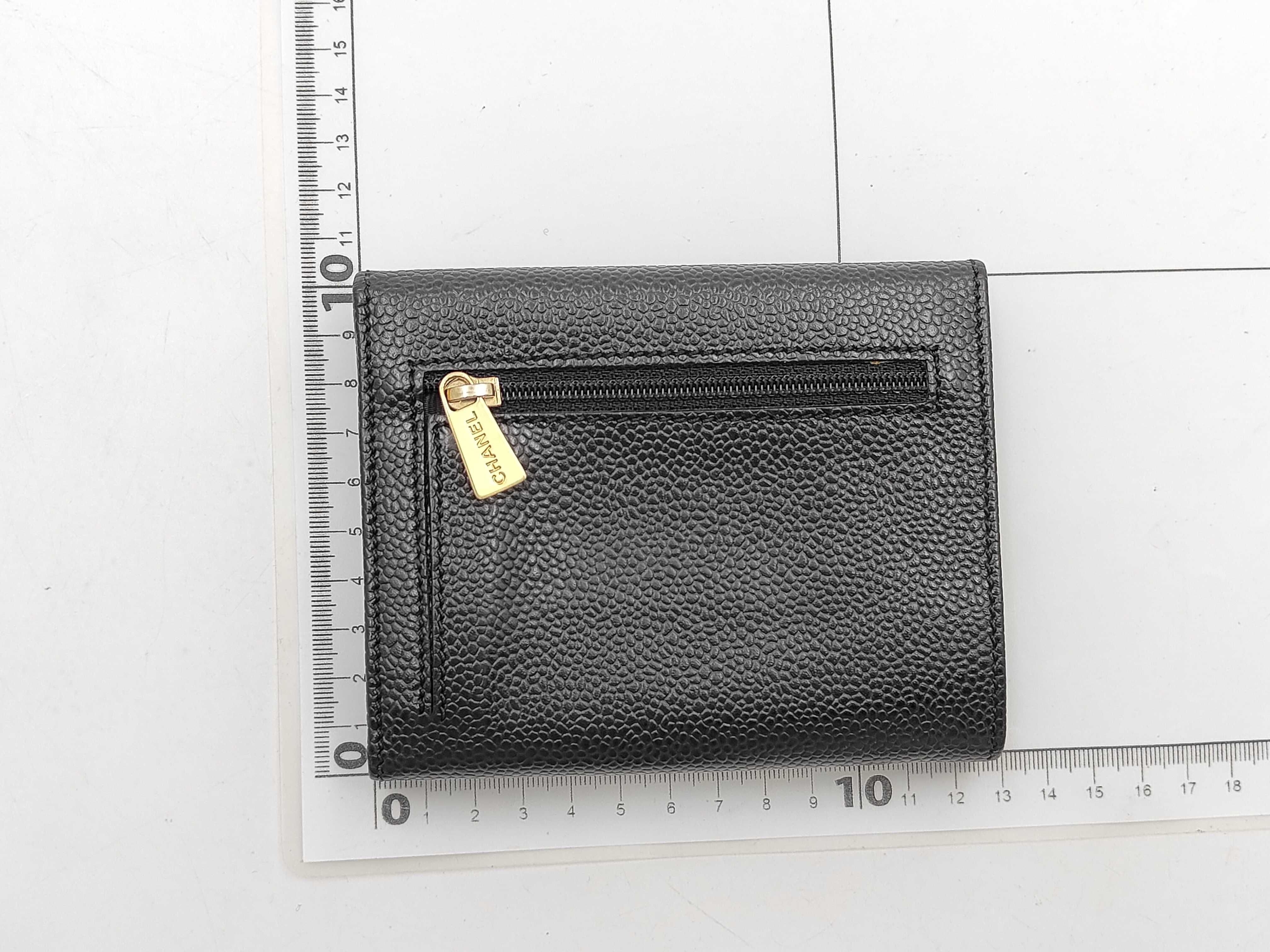 Coco Mark Caviar Skin Tri-fold Wallet — view 2