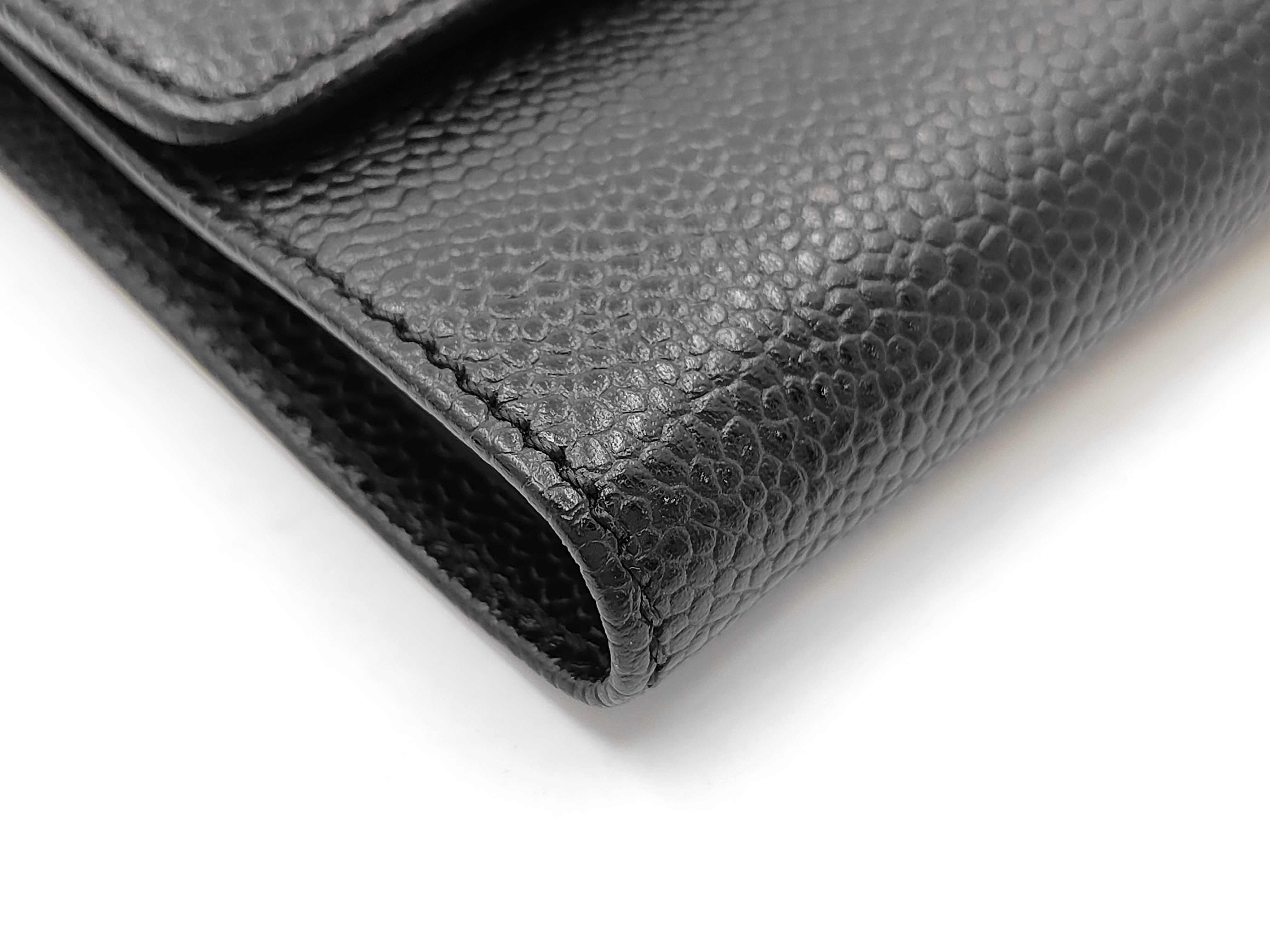 Coco Mark Caviar Skin Tri-fold Wallet — view 3