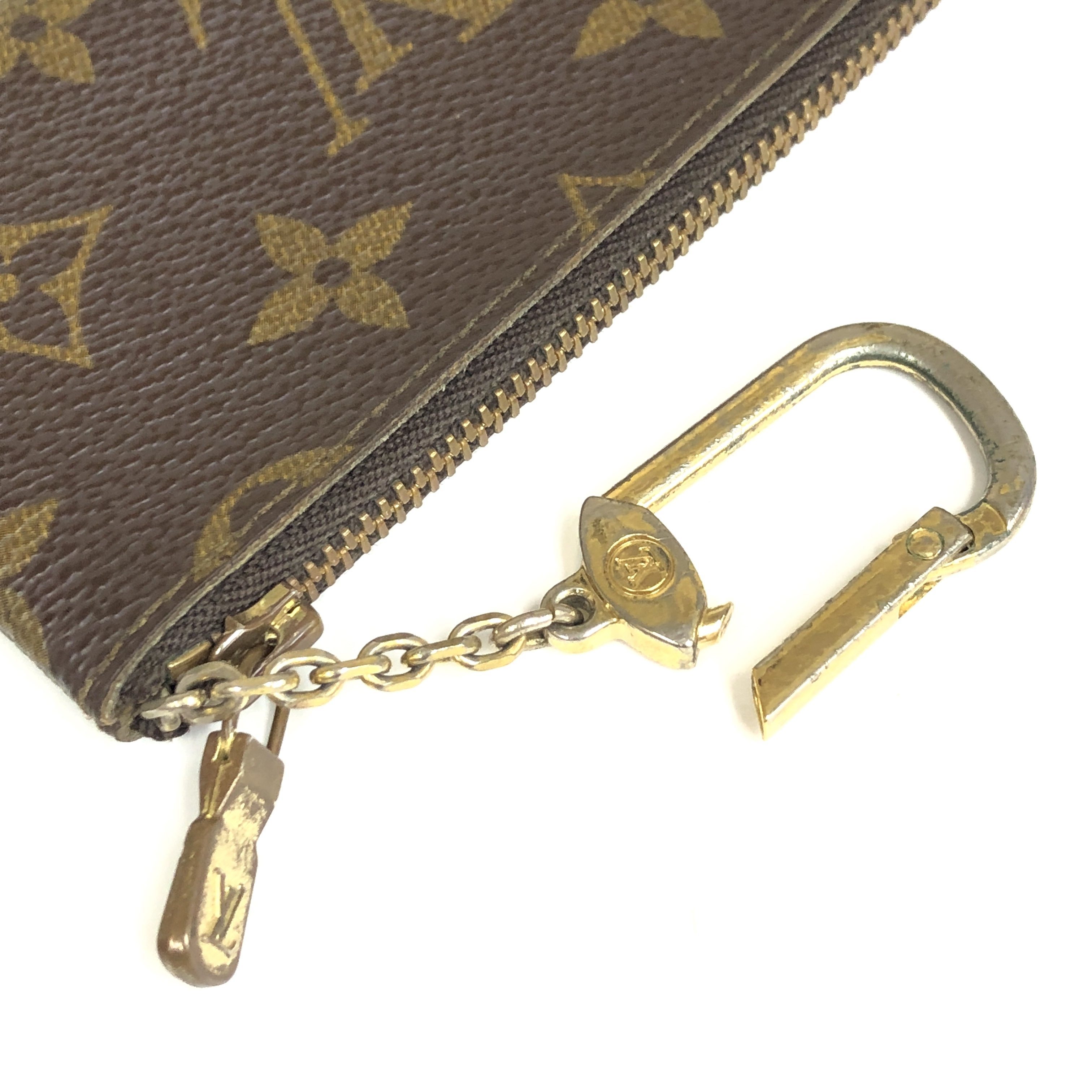 Monogram Pochette Clé Coin Case M62650 with Key Ring 0890ET Compact Wallet Coin Purse Made in France Coin Case — view 11