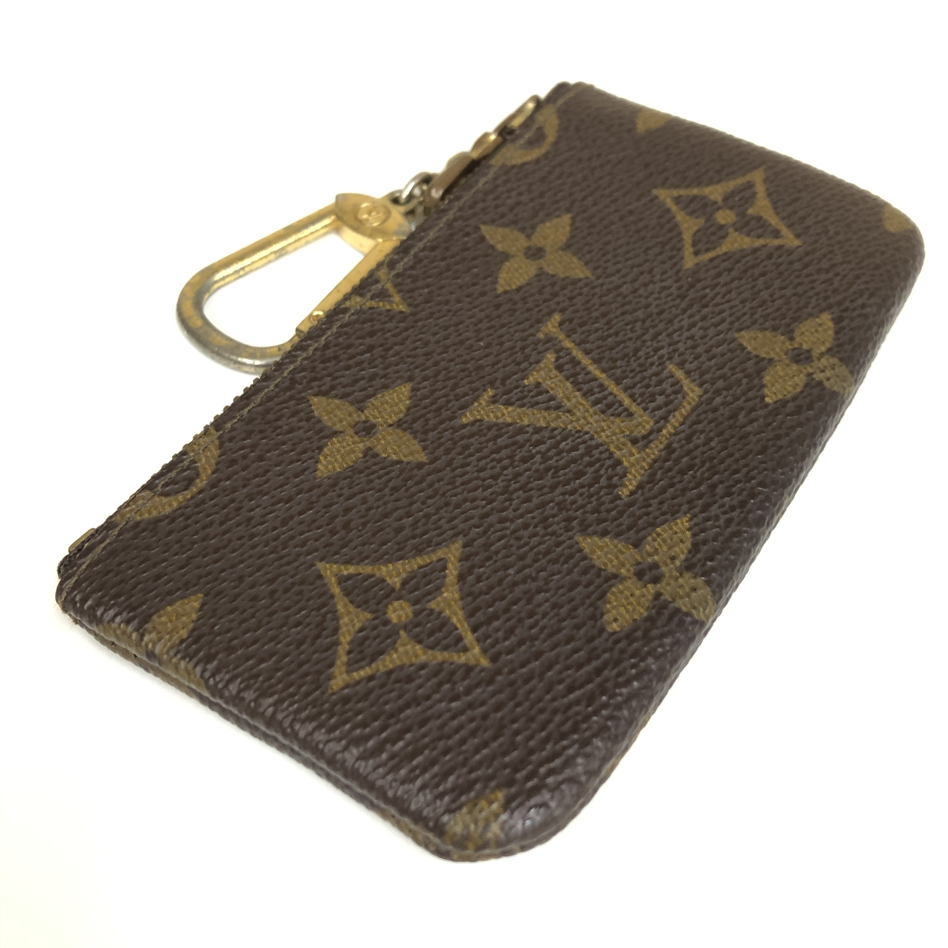 Monogram Pochette Clé Coin Case M62650 with Key Ring 0890ET Compact Wallet Coin Purse Made in France Coin Case — view 4