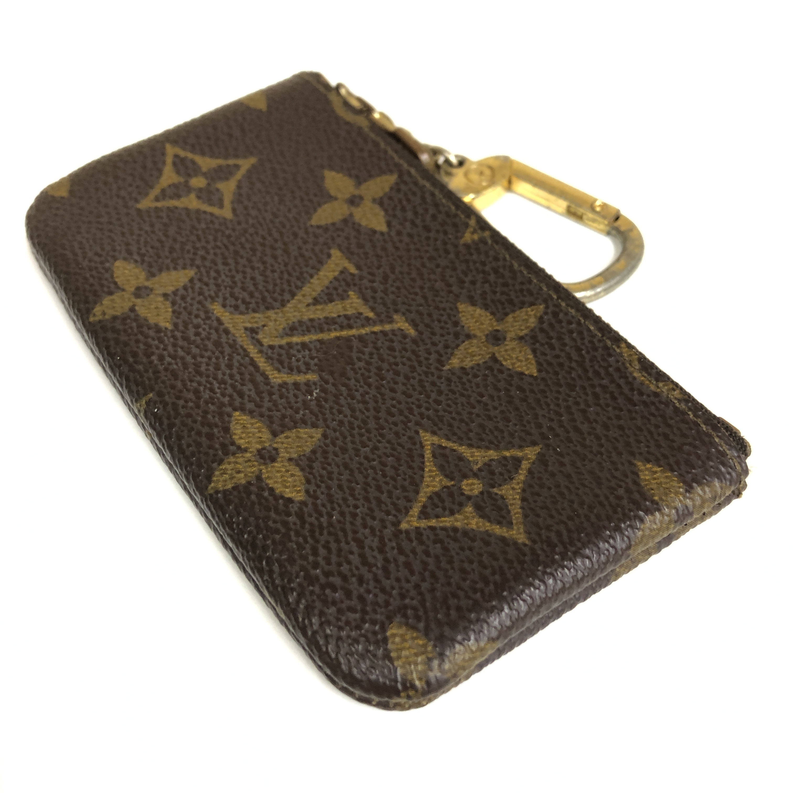 Monogram Pochette Clé Coin Case M62650 with Key Ring 0890ET Compact Wallet Coin Purse Made in France Coin Case — view 5