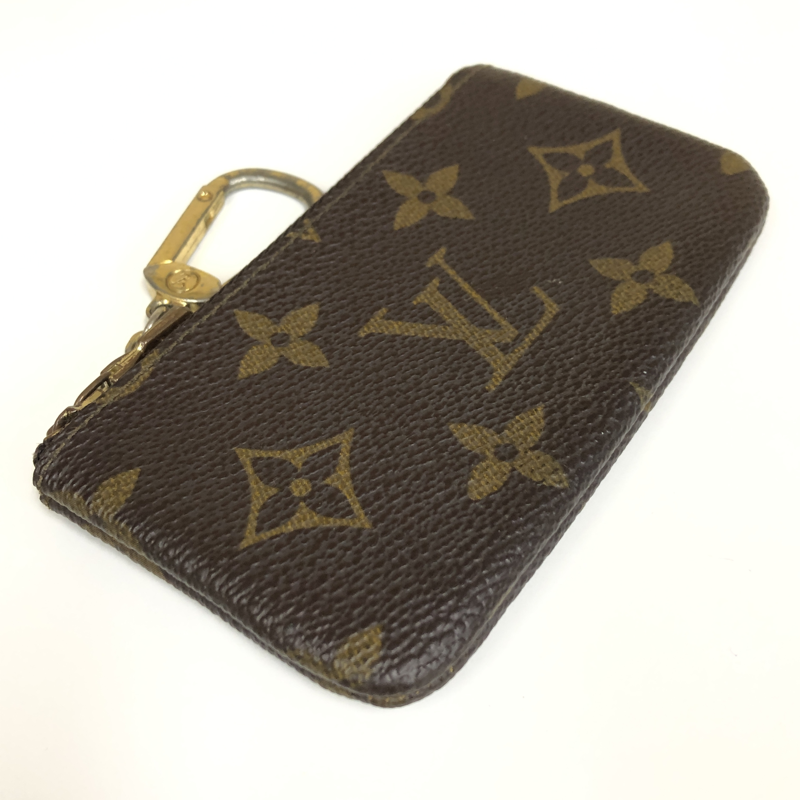 Monogram Pochette Clé Coin Case M62650 with Key Ring 0890ET Compact Wallet Coin Purse Made in France Coin Case — view 6