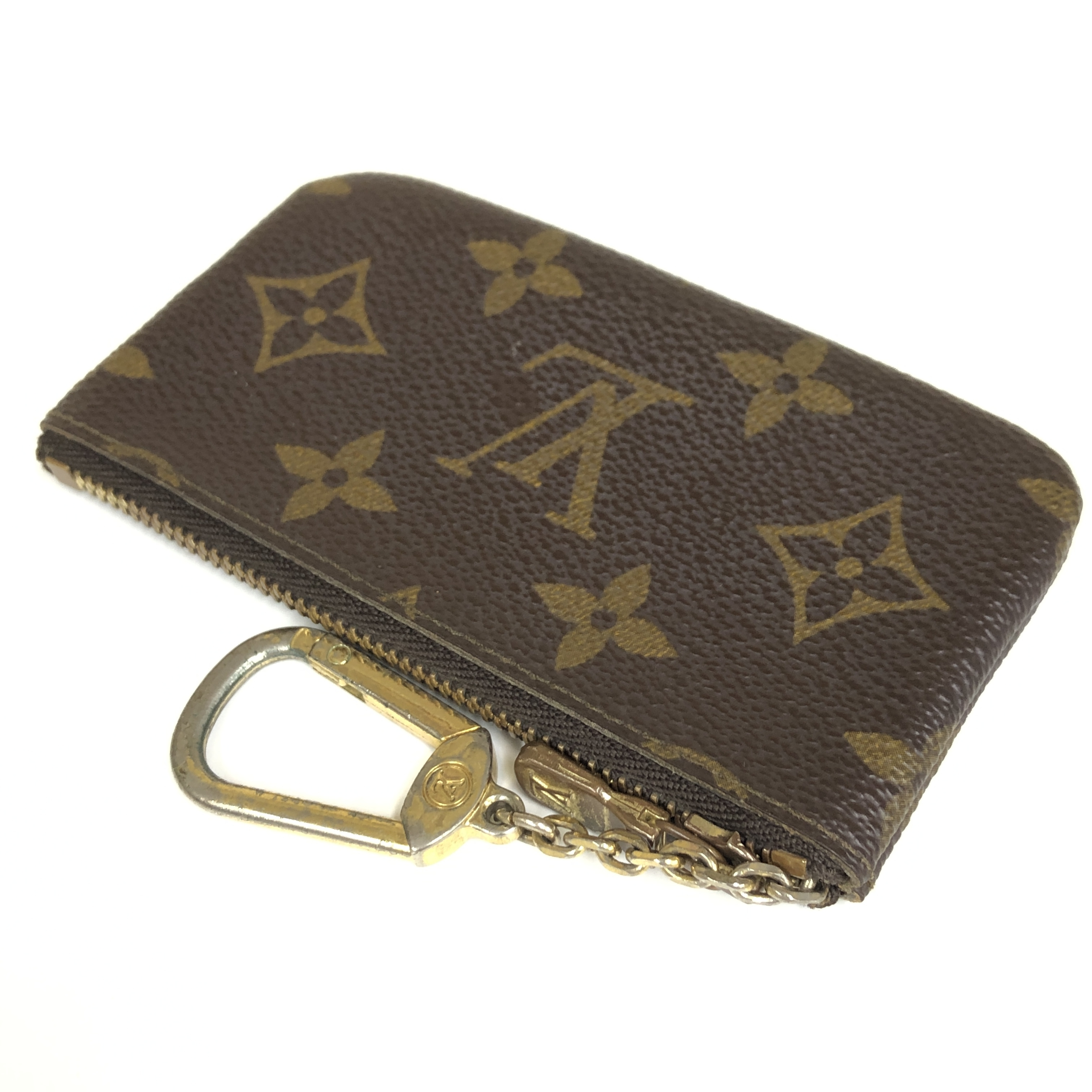 Monogram Pochette Clé Coin Case M62650 with Key Ring 0890ET Compact Wallet Coin Purse Made in France Coin Case — view 8