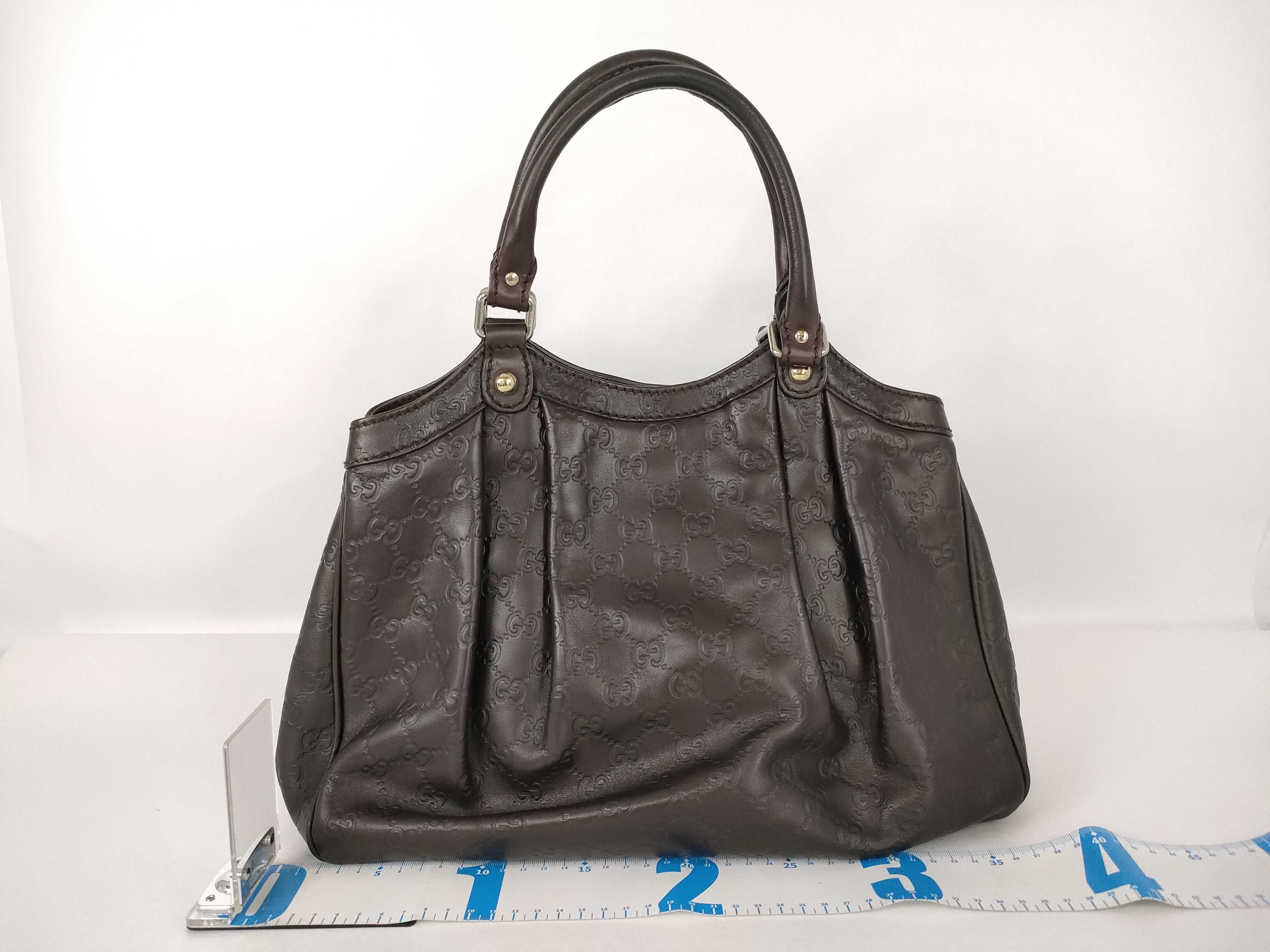 Guccissima Gucci Handbag GG Leather Sukey Brown Handbag — view 2