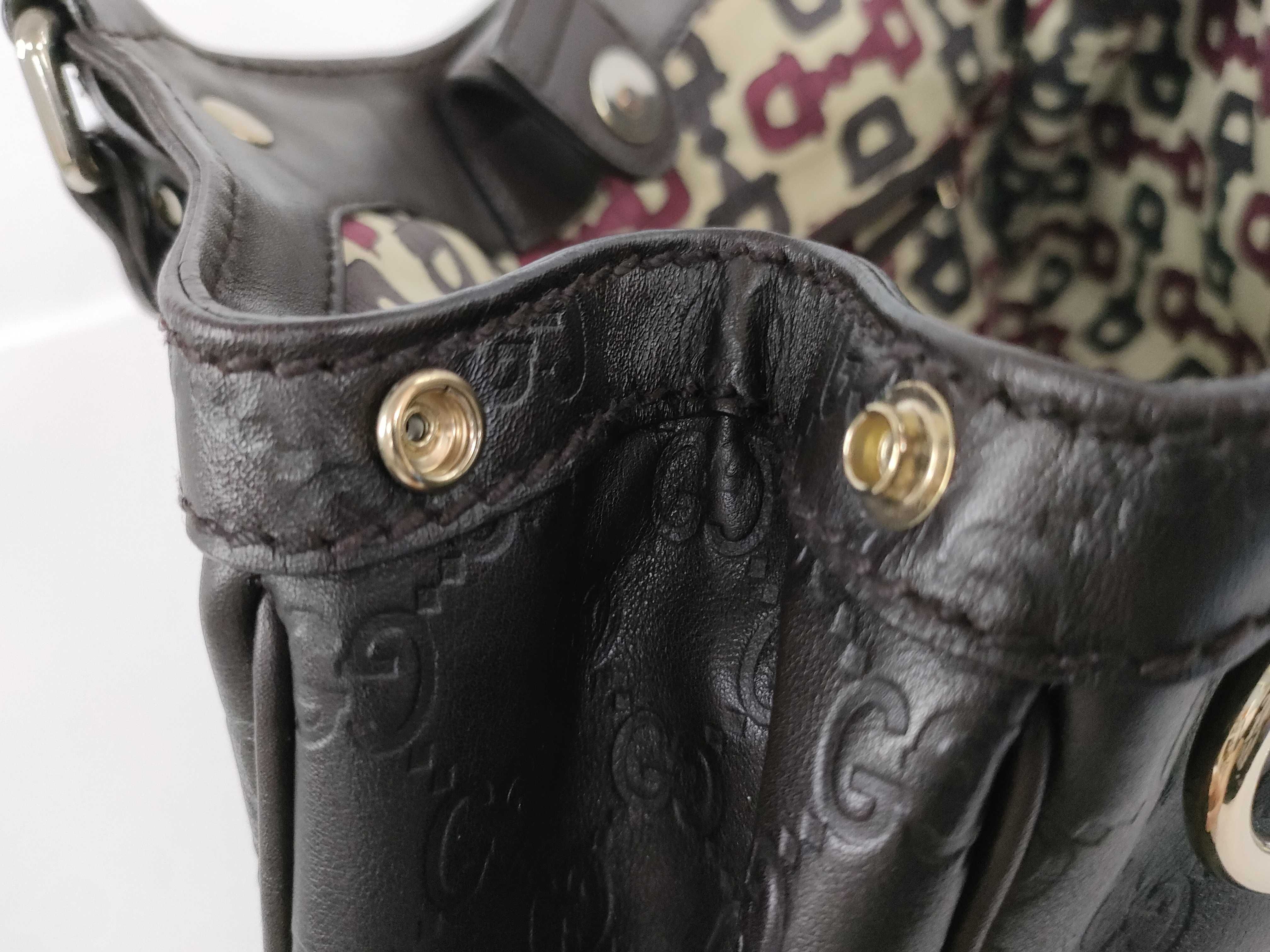 Guccissima Gucci Handbag GG Leather Sukey Brown Handbag — view 14