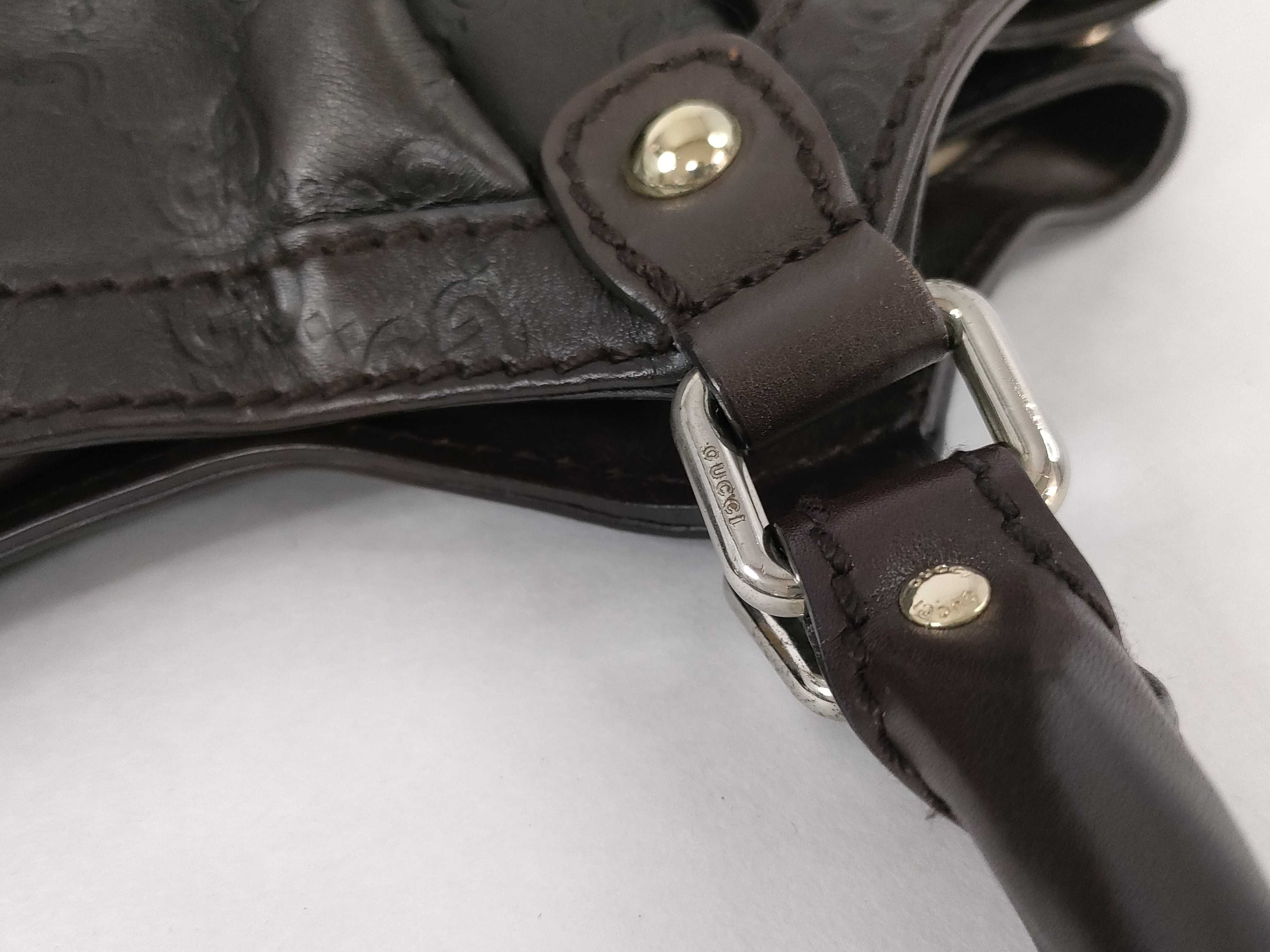 Guccissima Gucci Handbag GG Leather Sukey Brown Handbag — view 5