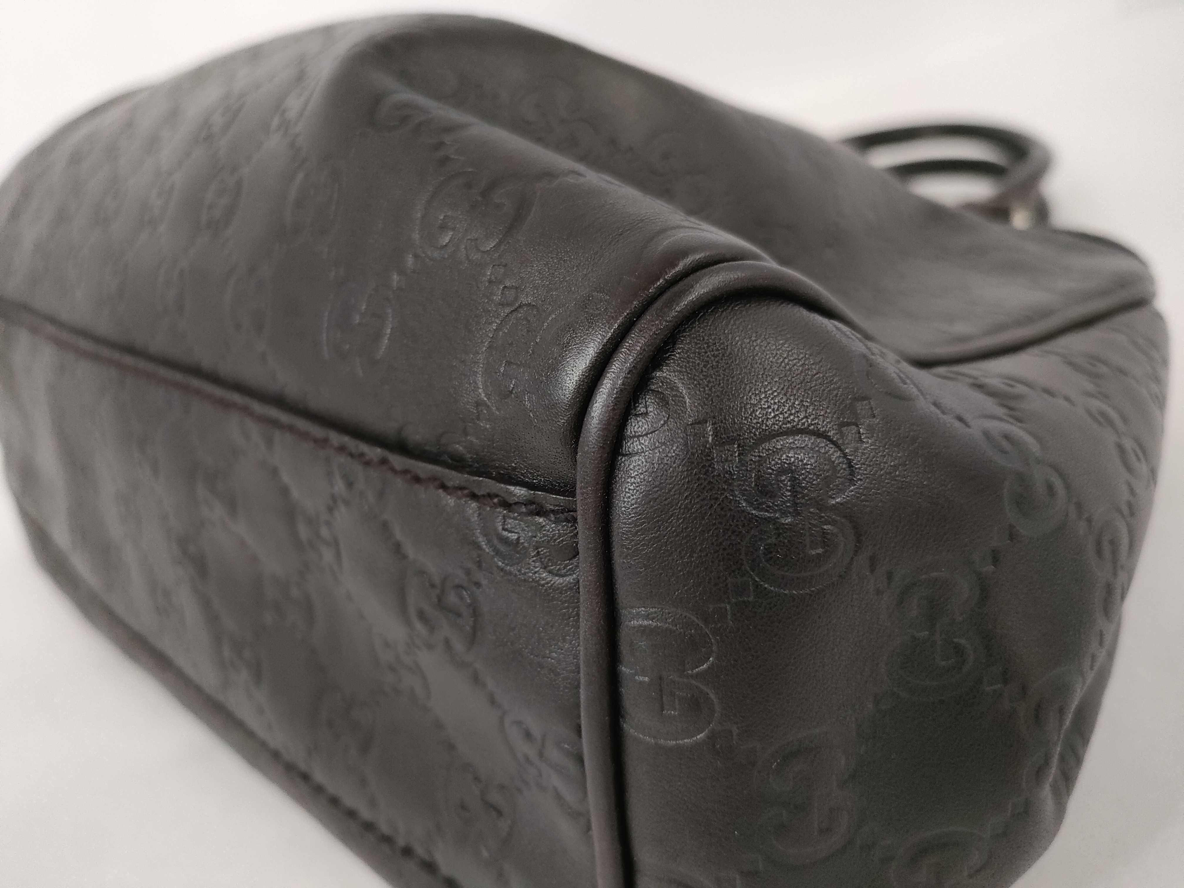 Guccissima Gucci Handbag GG Leather Sukey Brown Handbag — view 6