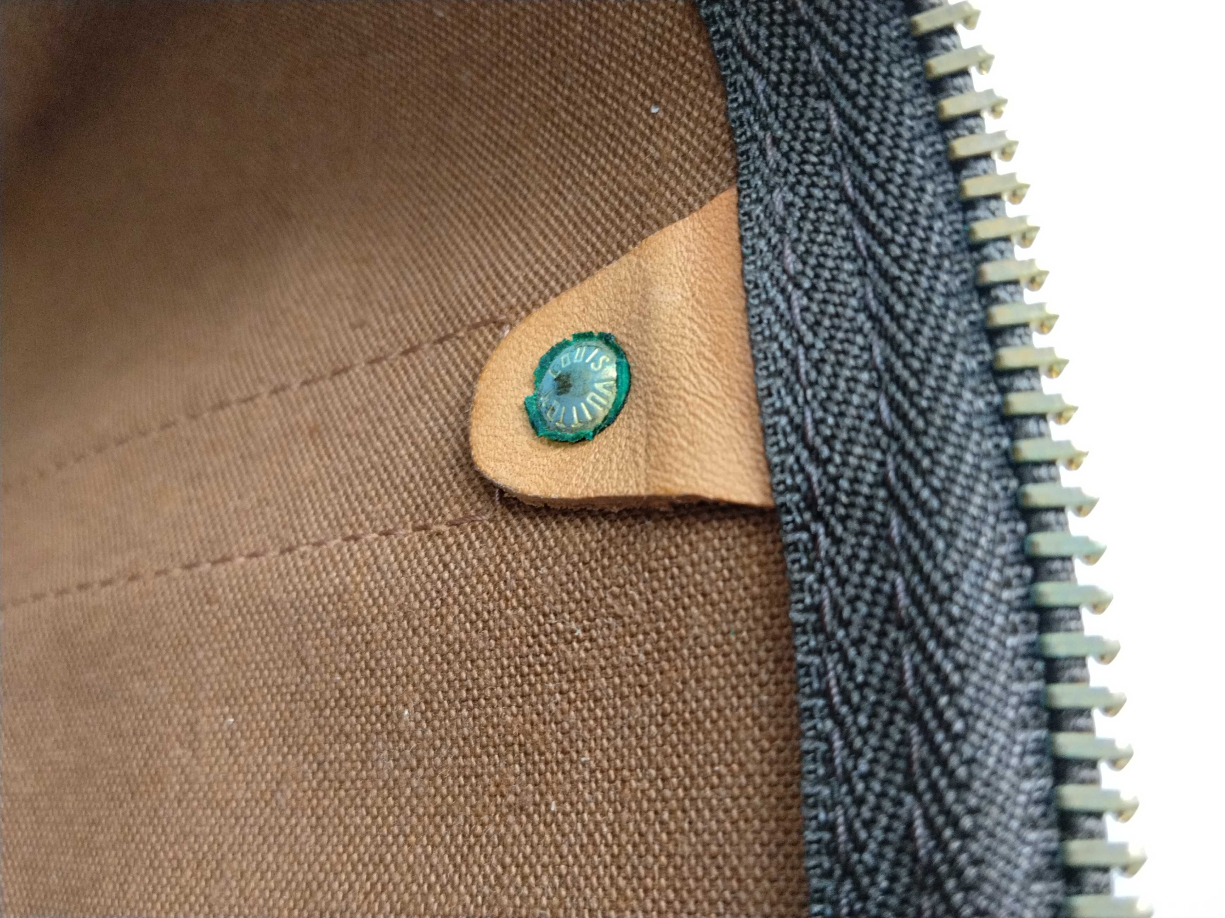 Monogram Keepall 55 Boston bag, bandolier, discoloration, scuffs. — view 15