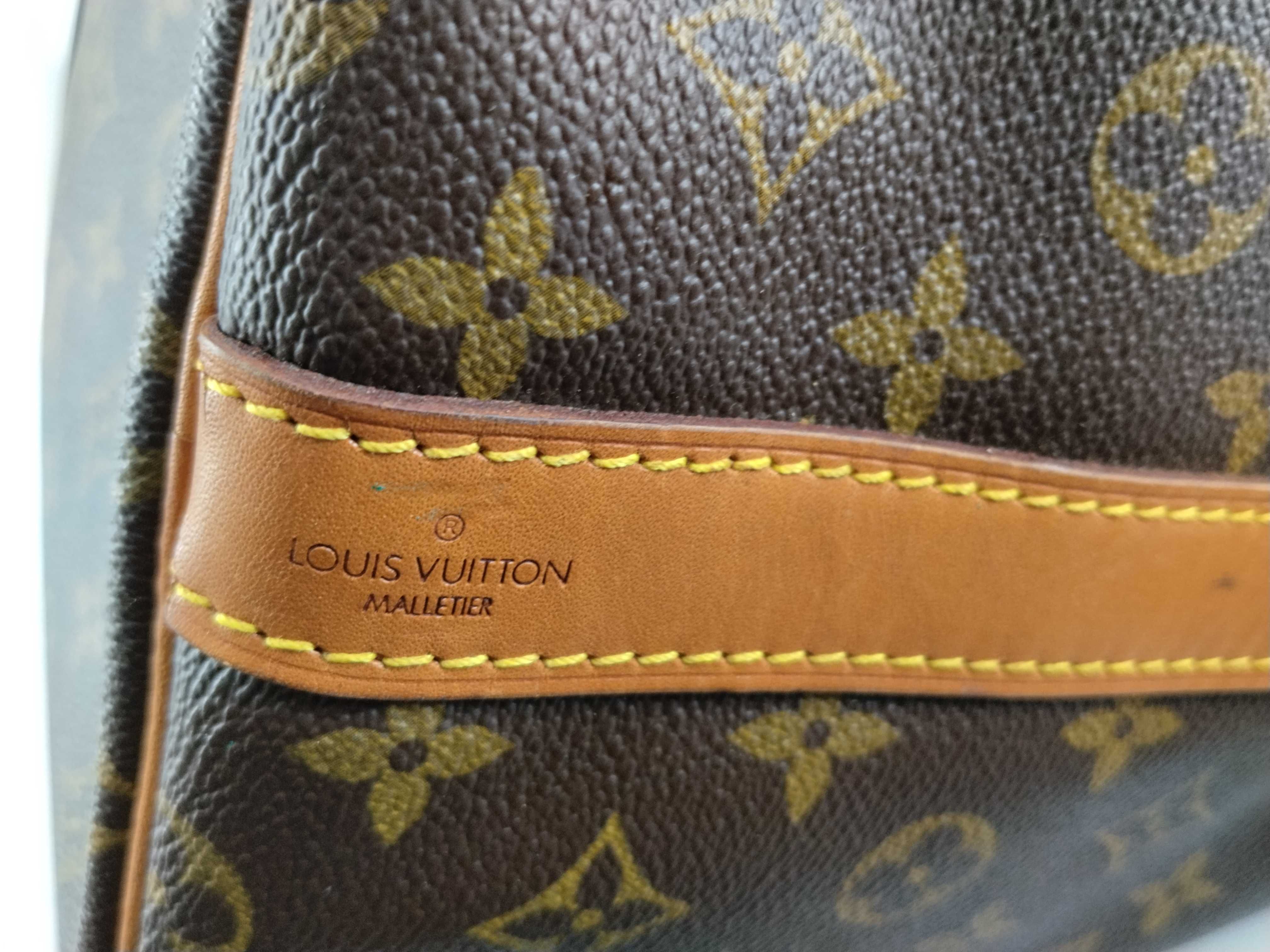 Monogram Keepall 55 Boston bag, bandolier, discoloration, scuffs. — view 8