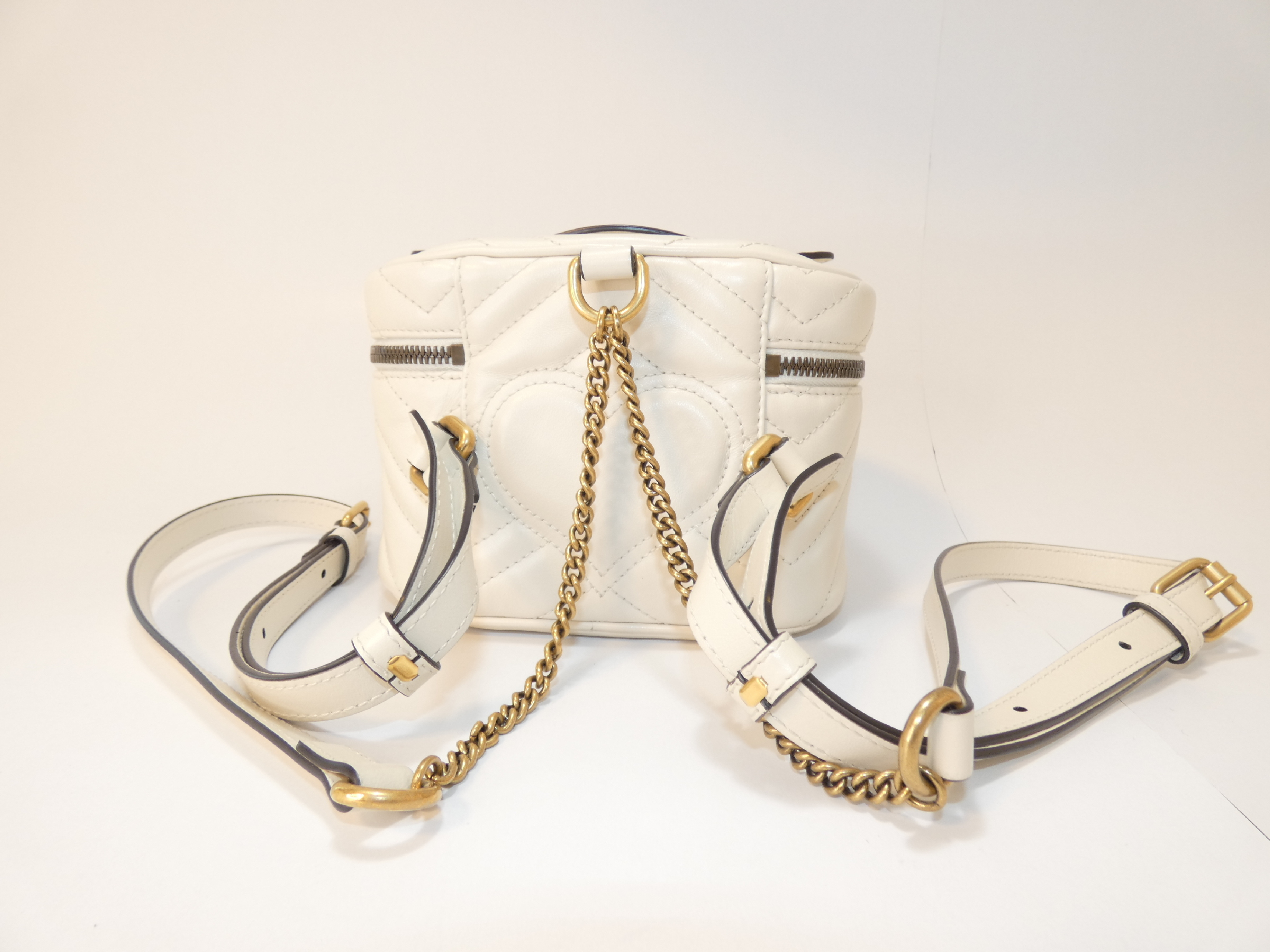 2-way Marmont Vanity Leather Chain Backpack — view 2