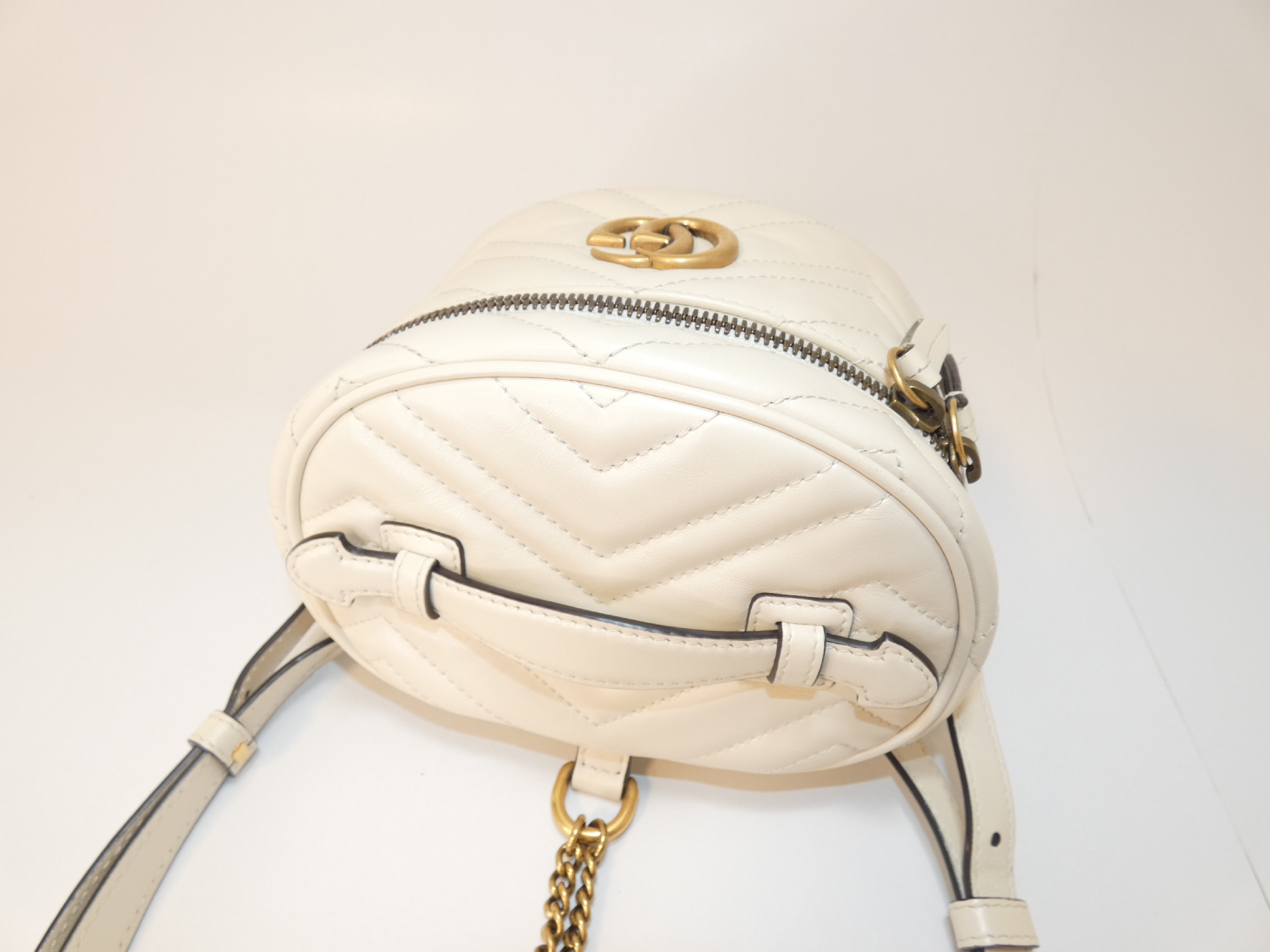 2-way Marmont Vanity Leather Chain Backpack — view 3