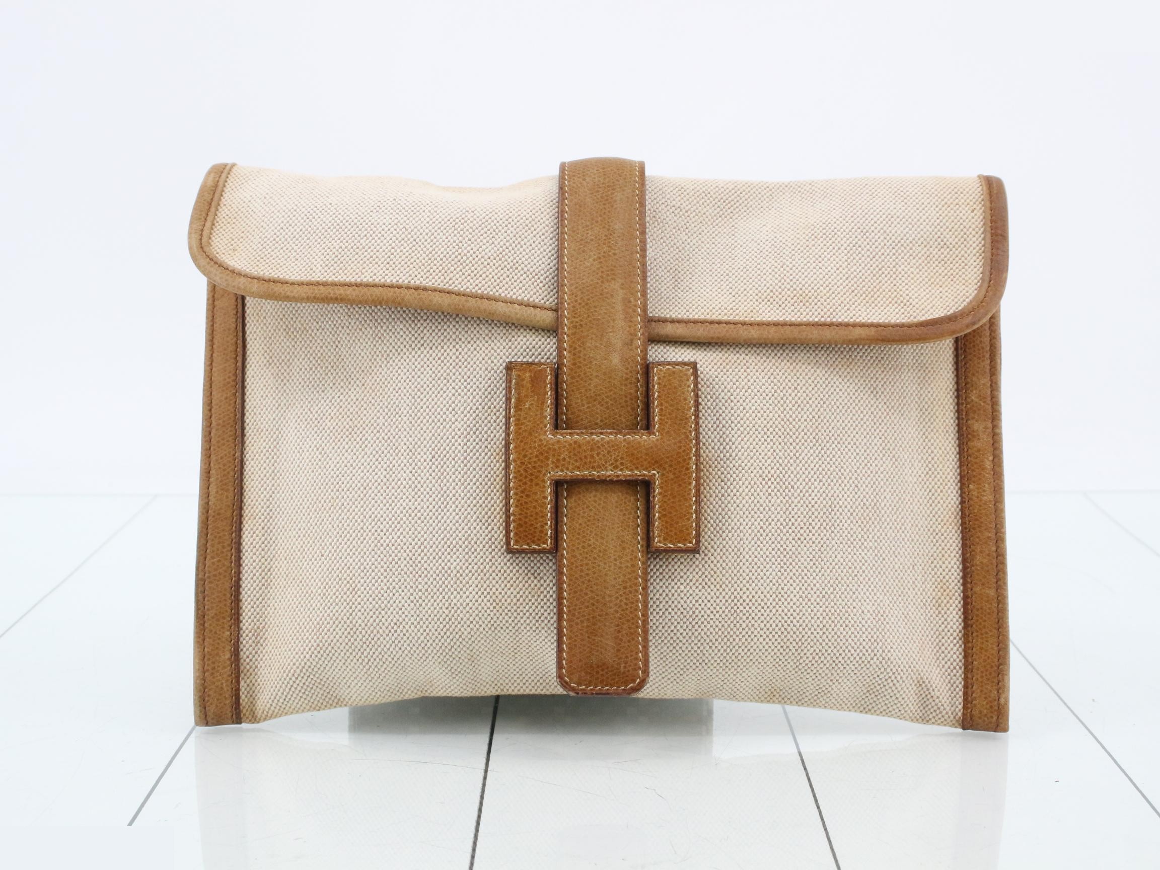 Jige PM Toile H Clutch Bag H