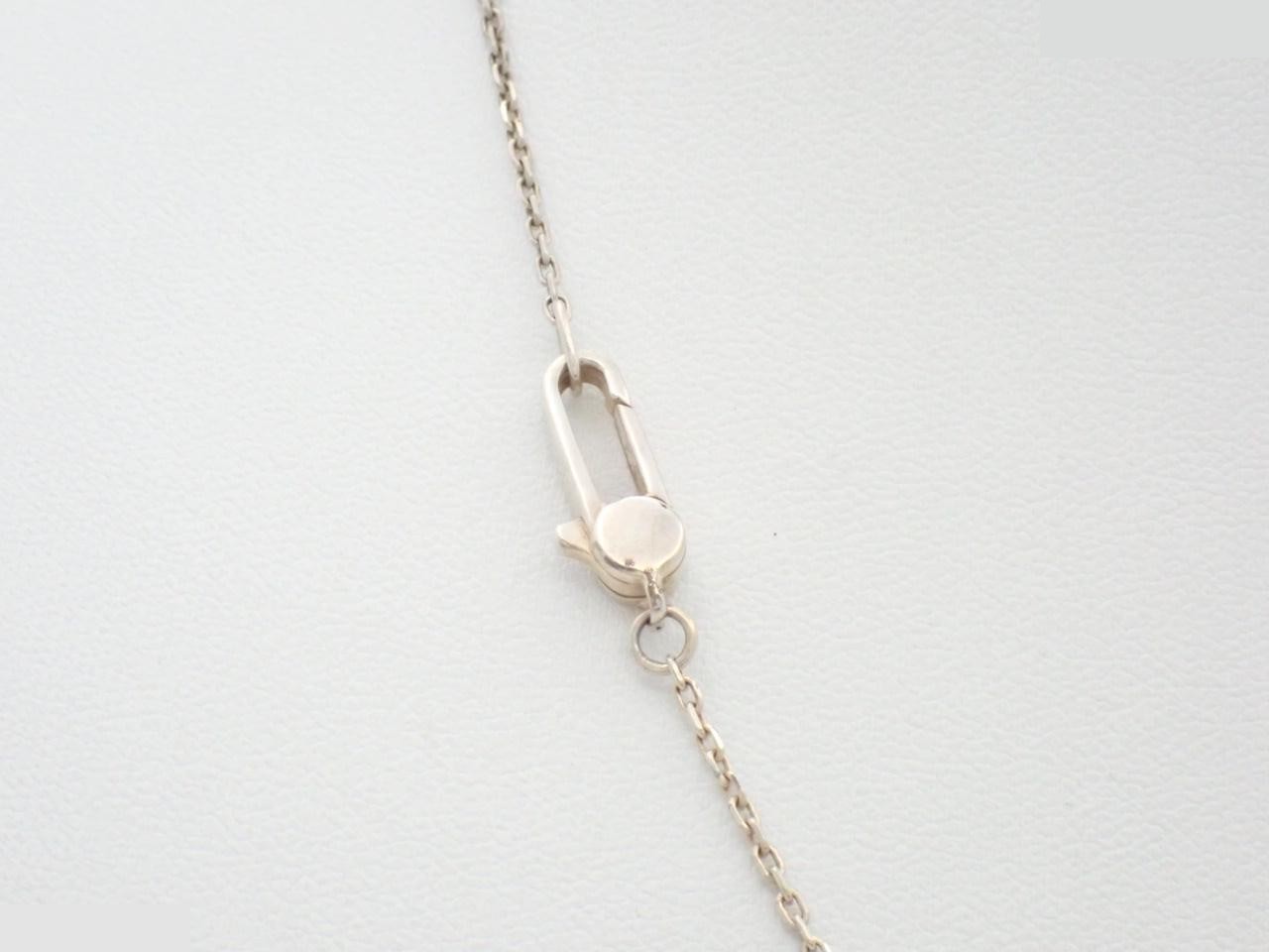 Square plate logo necklace, 925 sterling silver, 6.0g, chain approximately 46cm. — view 2