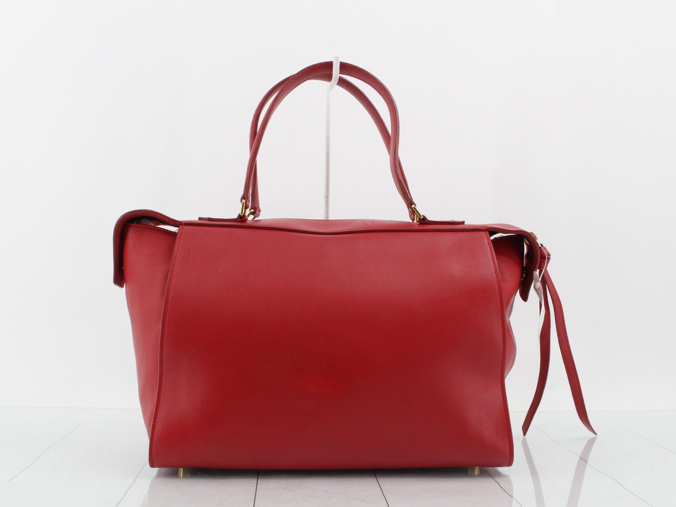 handbag, women's, ring bag, small, red, logo — view 2