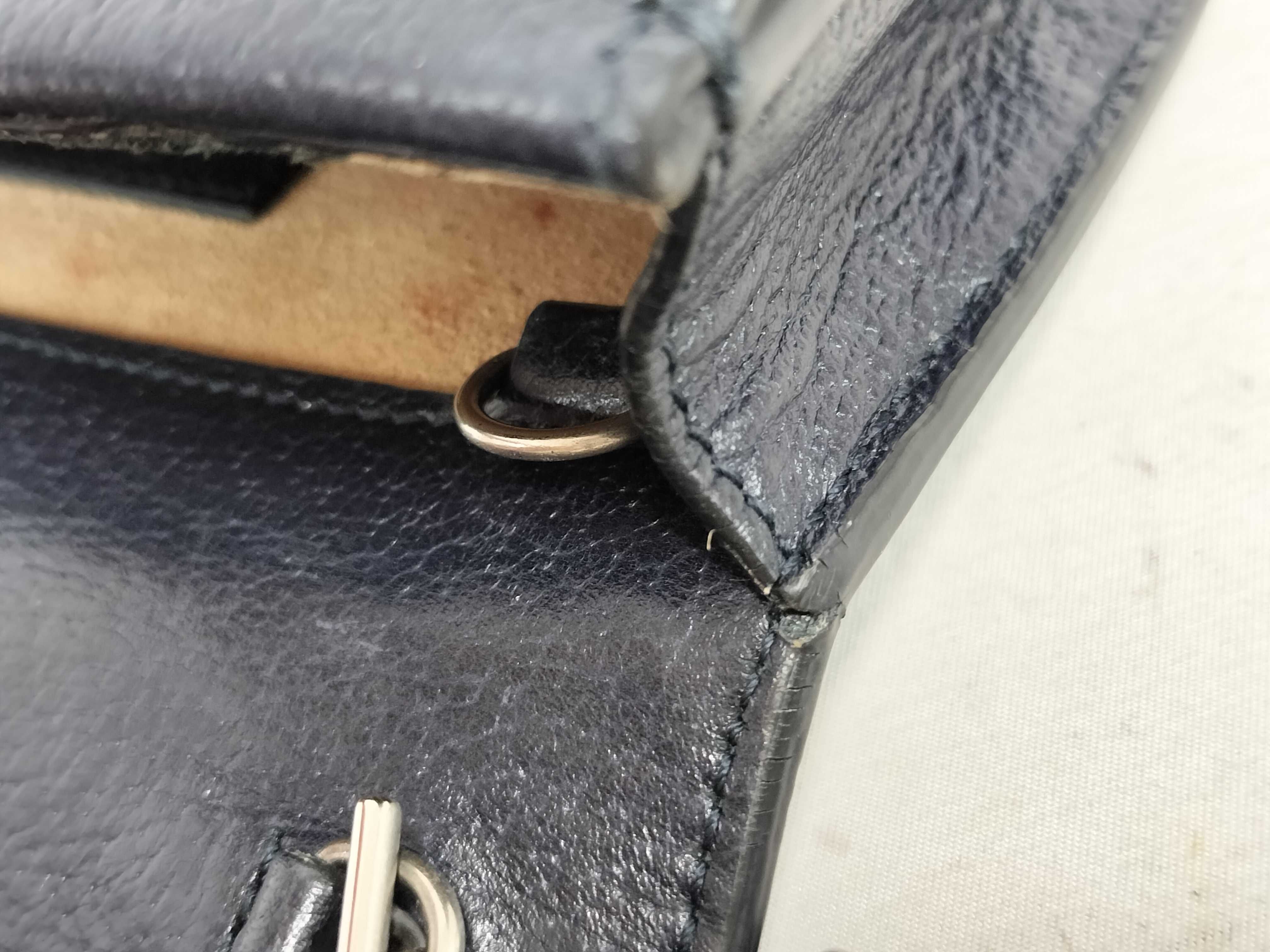 GG Supreme Chain Shoulder Bag, Navy, 476432 (Shoulder Bag) — view 9