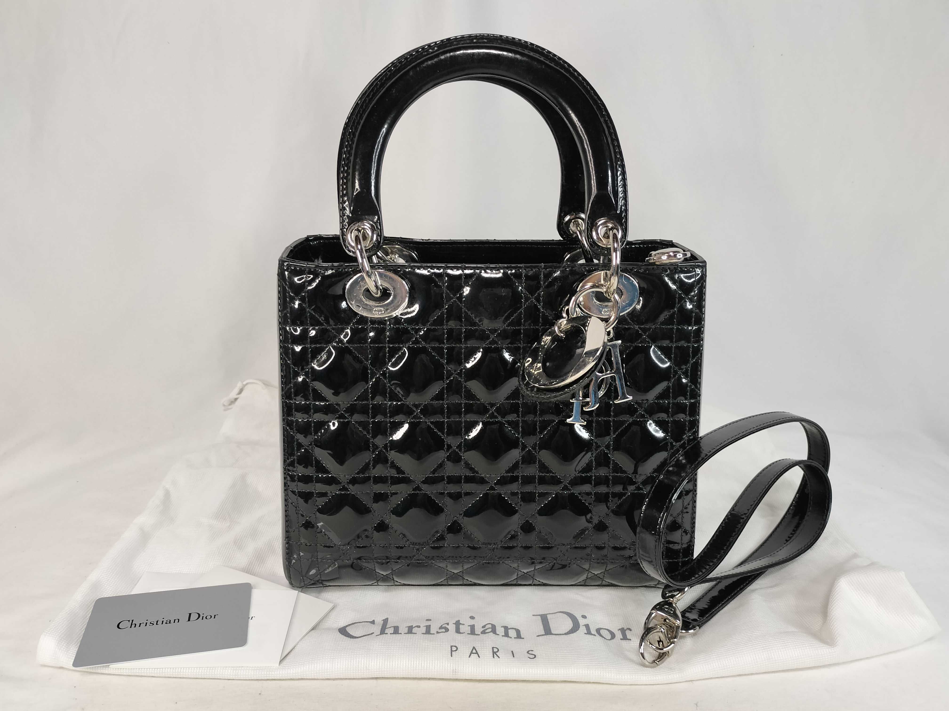 Lady Dior Christian Handbag Lady Black Handbag
