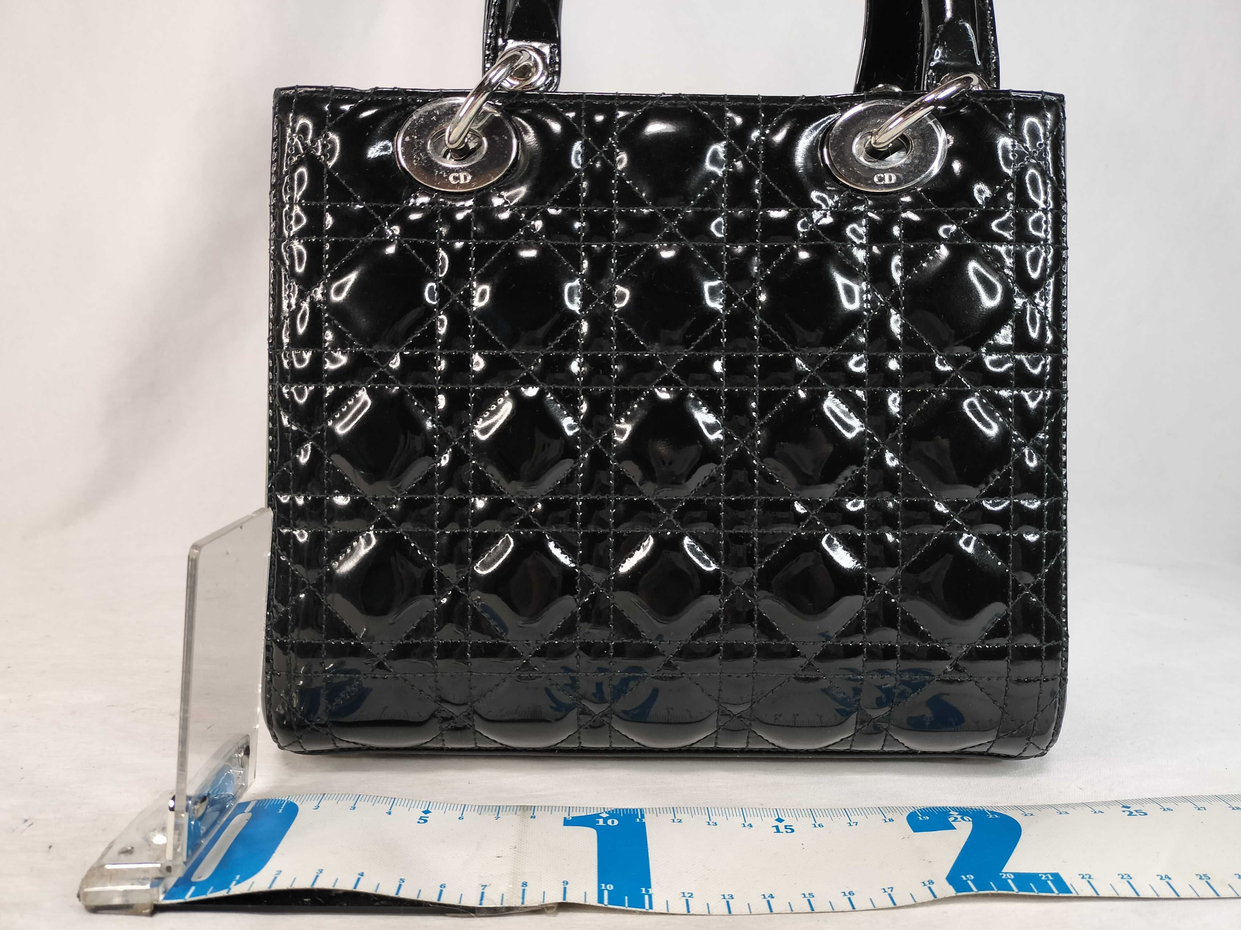 Lady Dior Christian Handbag Lady Black Handbag — view 2