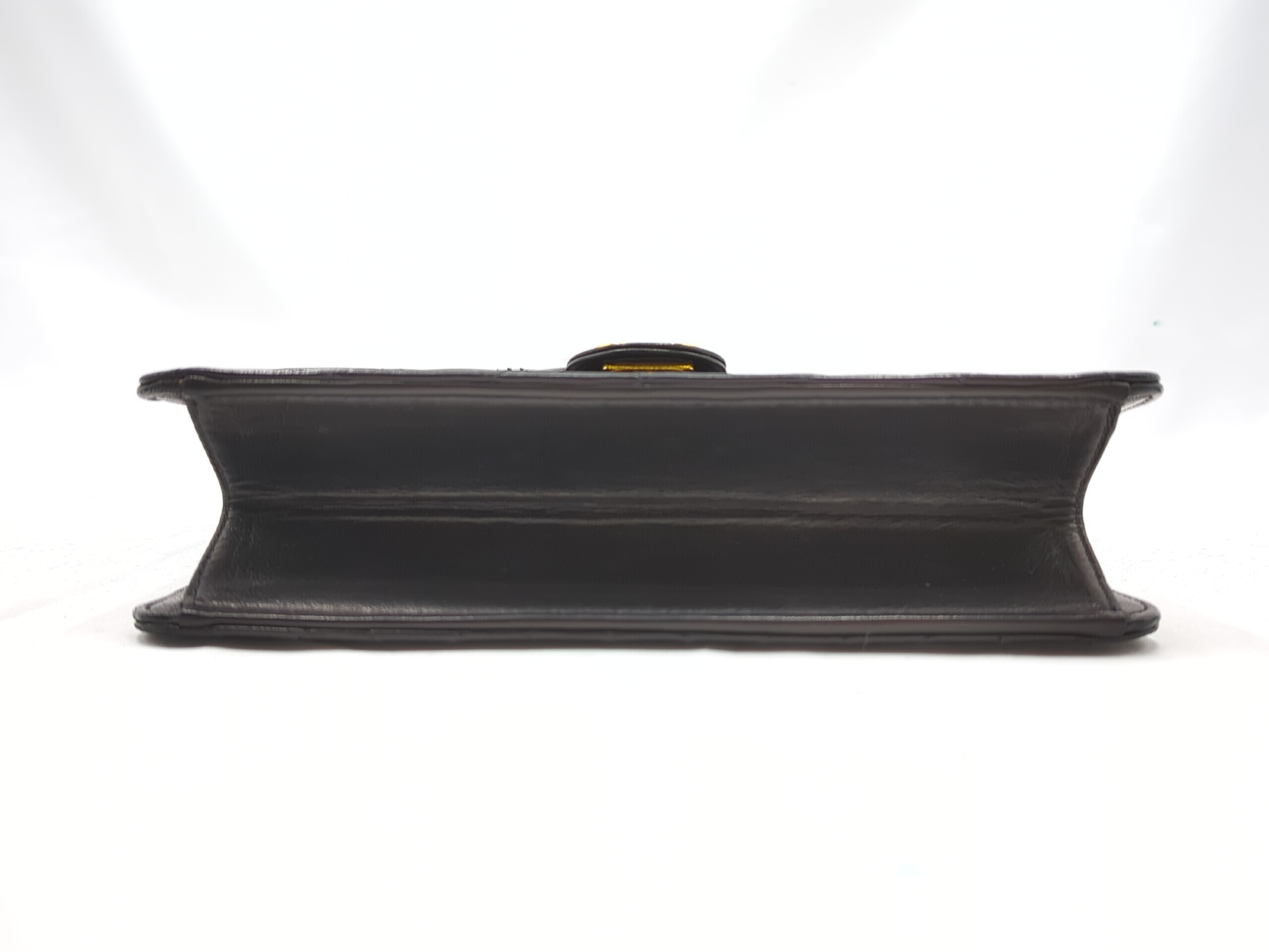 Lambskin Push-Lock Chain Shoulder Bag — view 5