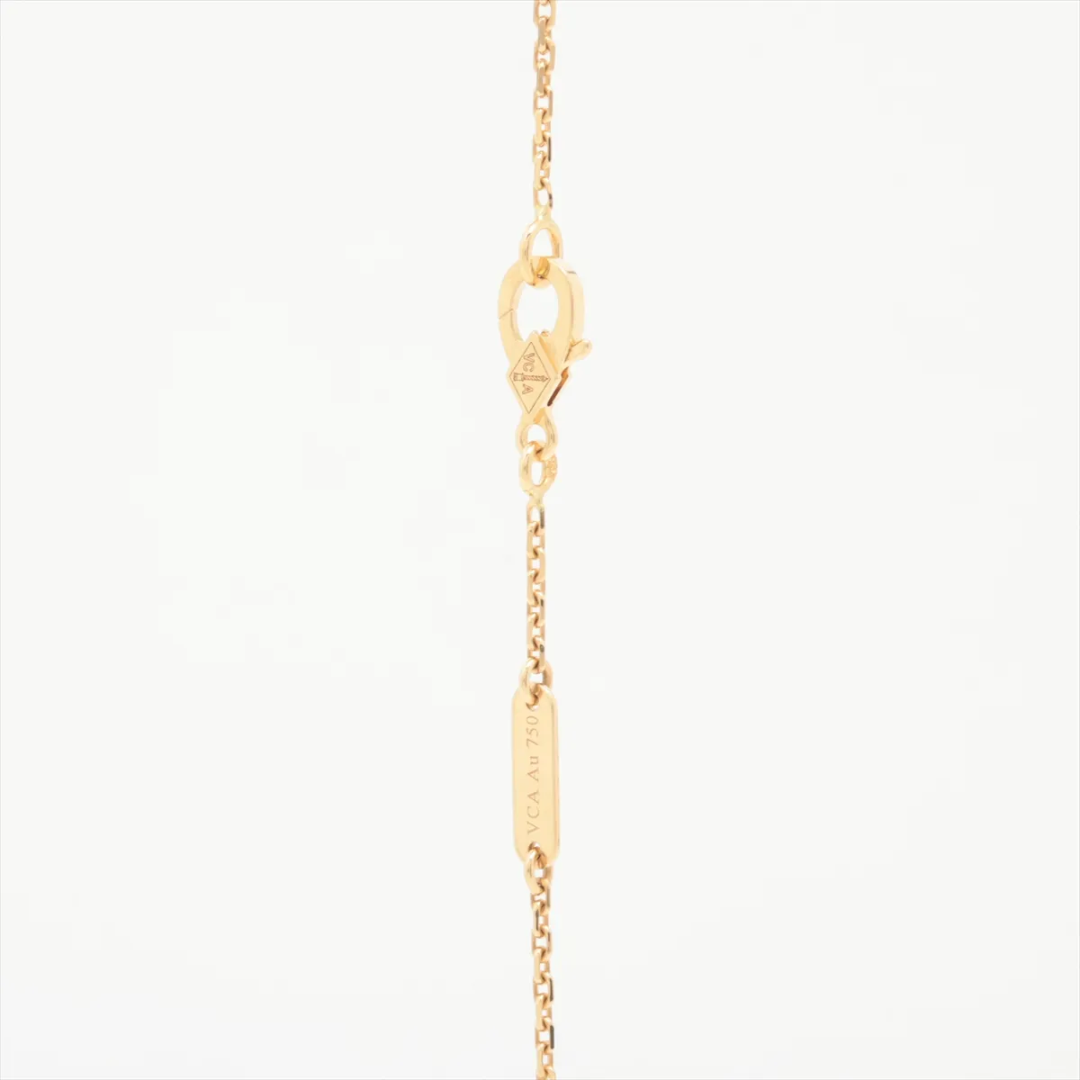 Vintage Alhambra Onyx Necklace 750 (Yellow Gold) 5.0g JA117358 — view 3