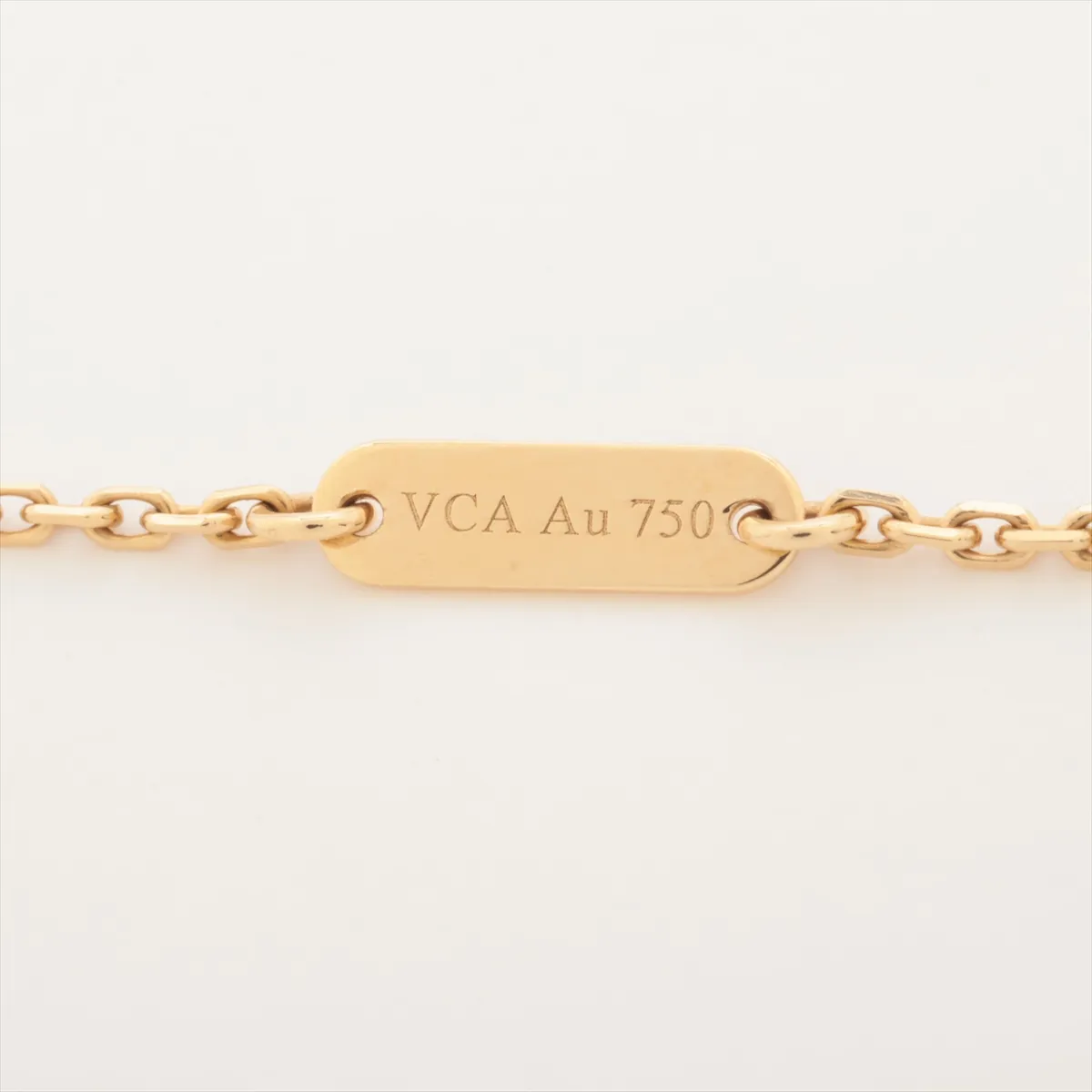 Vintage Alhambra Onyx Necklace 750 (Yellow Gold) 5.0g JA117358 — view 4