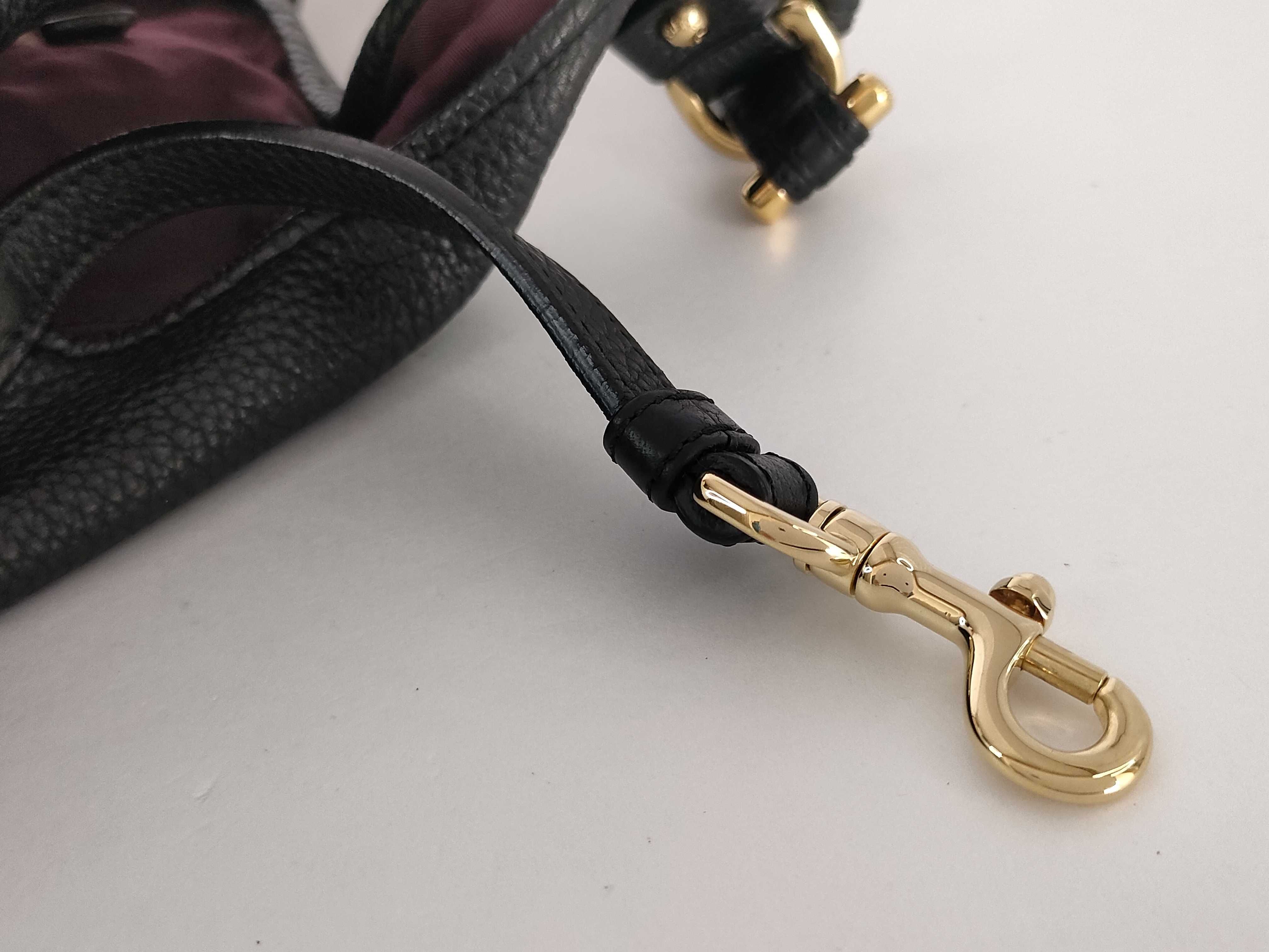 Leather One-Shoulder Bag, Black, Calle Handbag — view 14