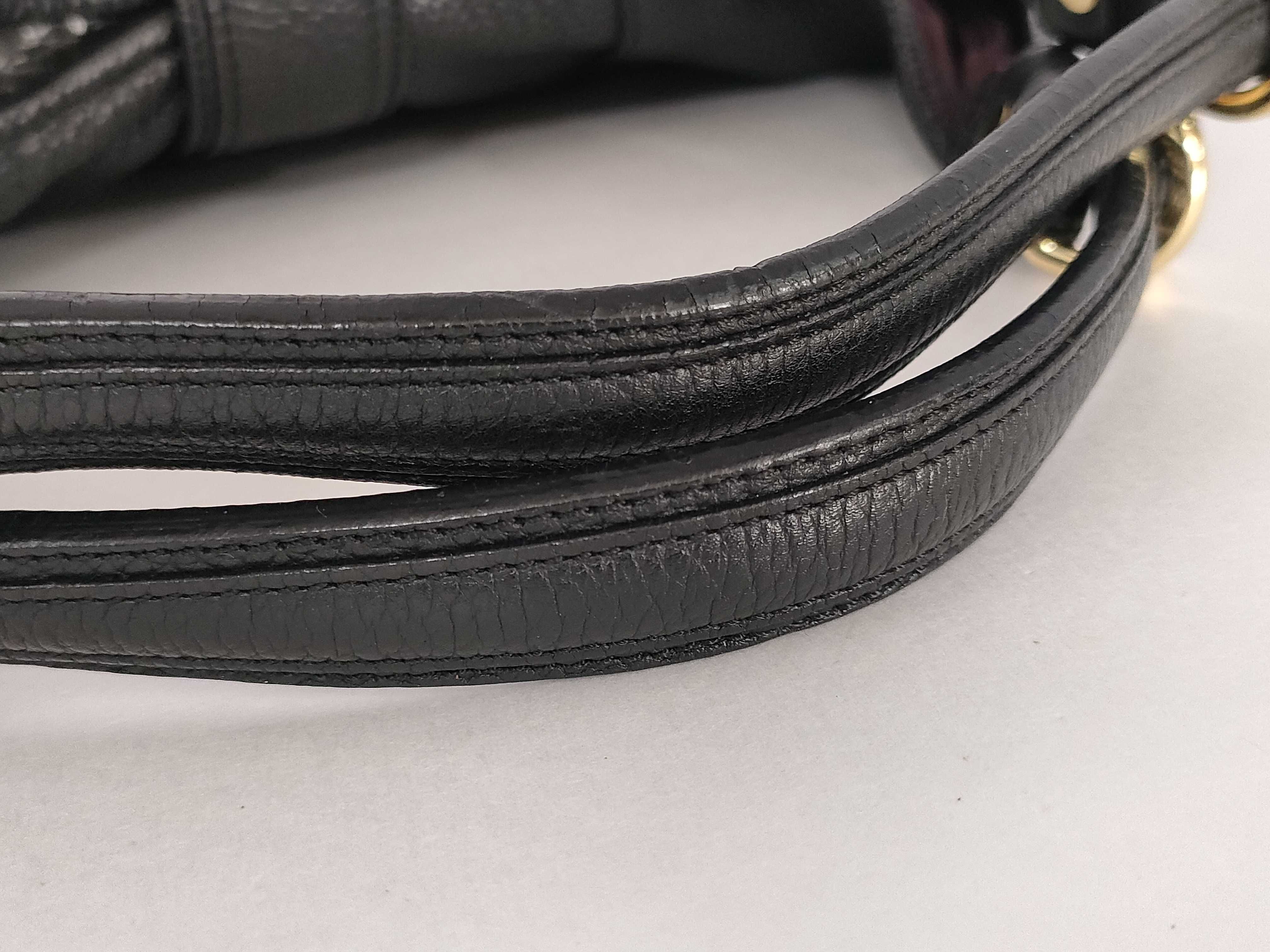 Leather One-Shoulder Bag, Black, Calle Handbag — view 4