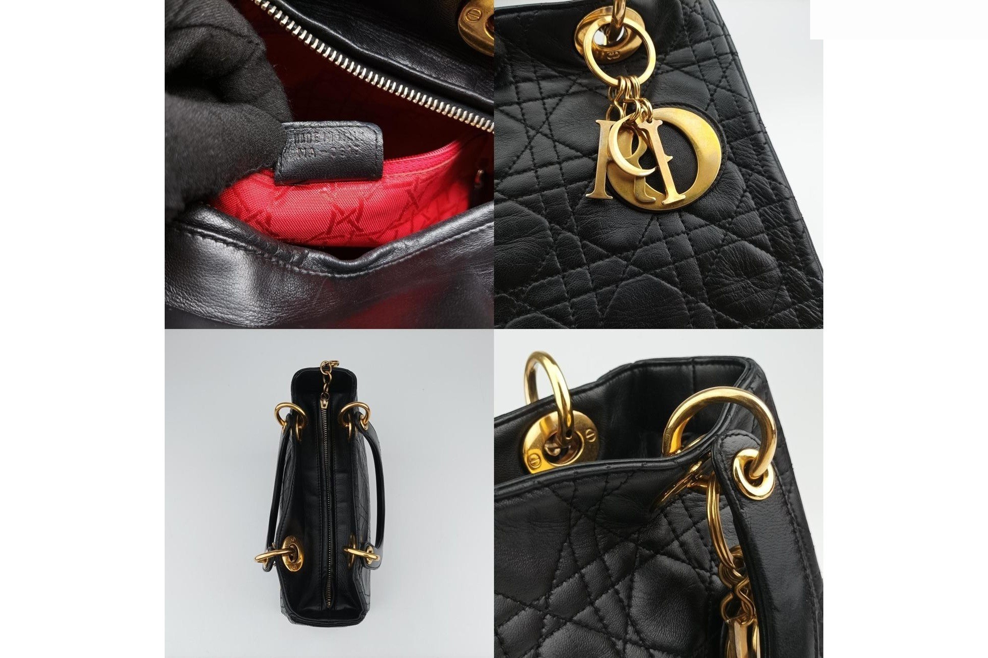 Lady Dior Lambskin Black — view 8